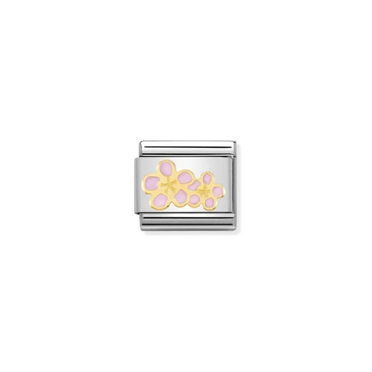 Nomination "Rózsaszín virágok" charm - 030278-16