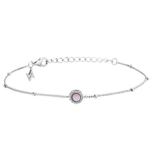 NANA KAY silver trends ezüst gyöngyház karkötő - ST1950