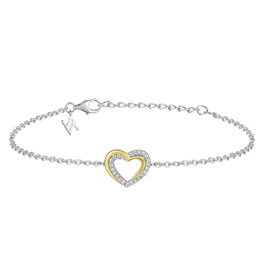 NANA KAY silver trends ezüst szív karkötő - ST2360