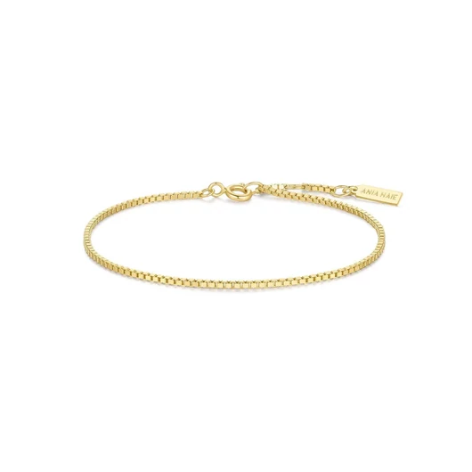 Ania Haie aranyozott ezüst karkötő 18,5 cm - B068-01G