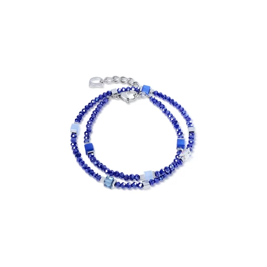 Coeur De Lion Joyful Colours Flex silver-blue karkötő - 4460/30-0717