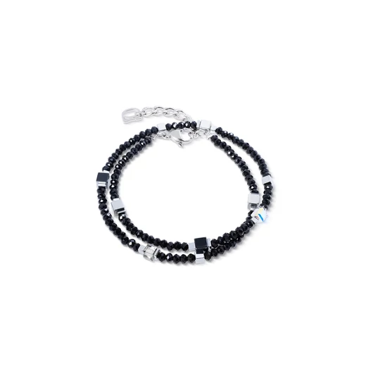 Coeur De Lion Joyful Colours Flex silver-black karkötő - 4460/30-1317