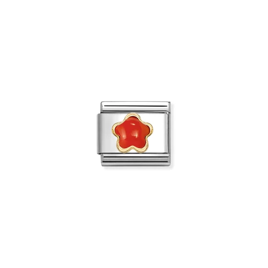 Nomination "Vörös Korall virág" charm - 030522-11