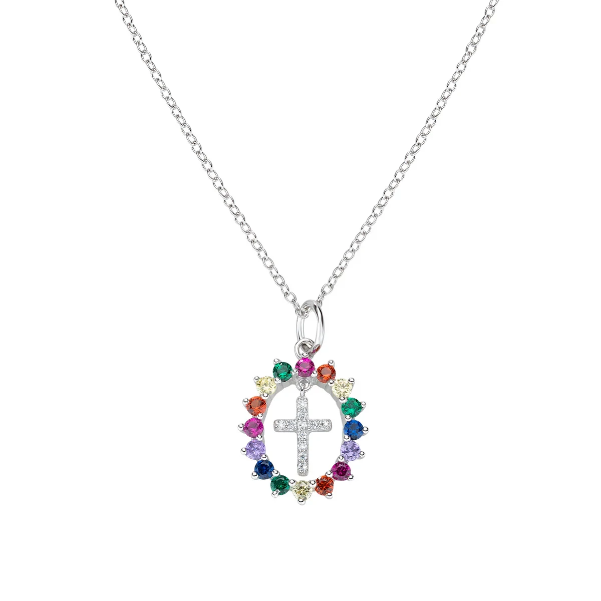 Amen ezüst Kereszt nyaklánc 45 cm - CLGHCRBMZ