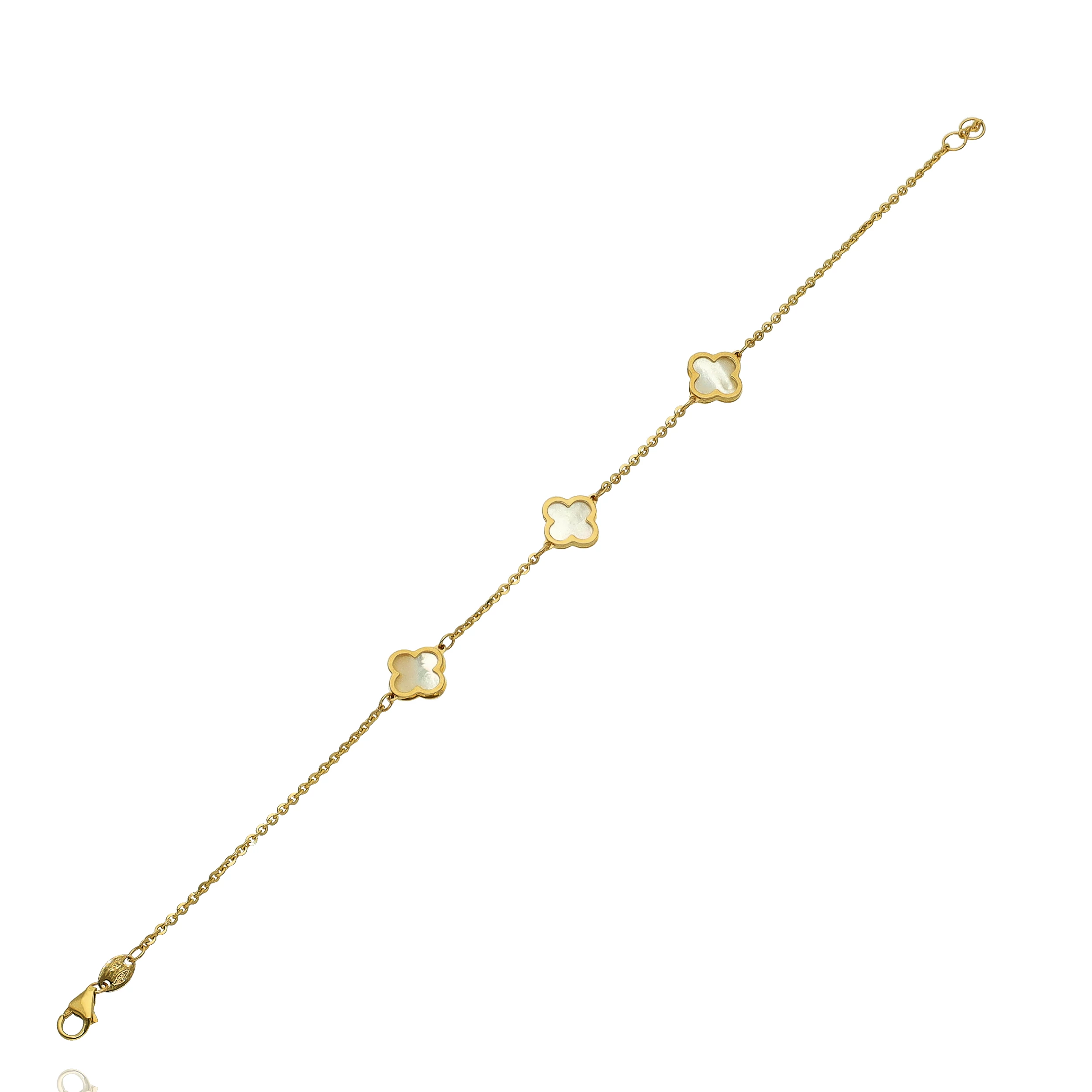 Arany lóhere karlánc 18 cm - 129-LP60-MP-BR-CLKL
