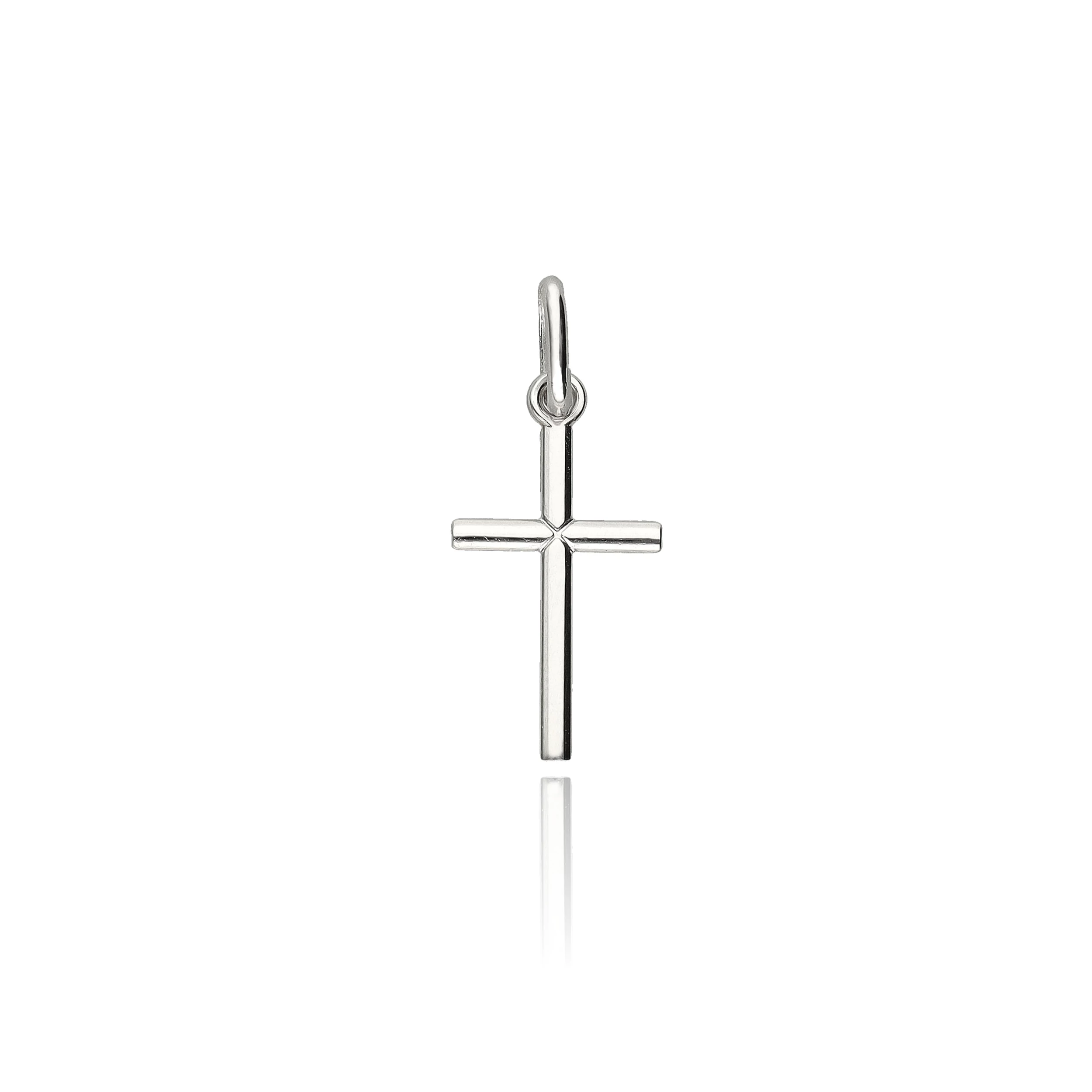 Fehér arany kereszt medál - 01-0252-CR-F