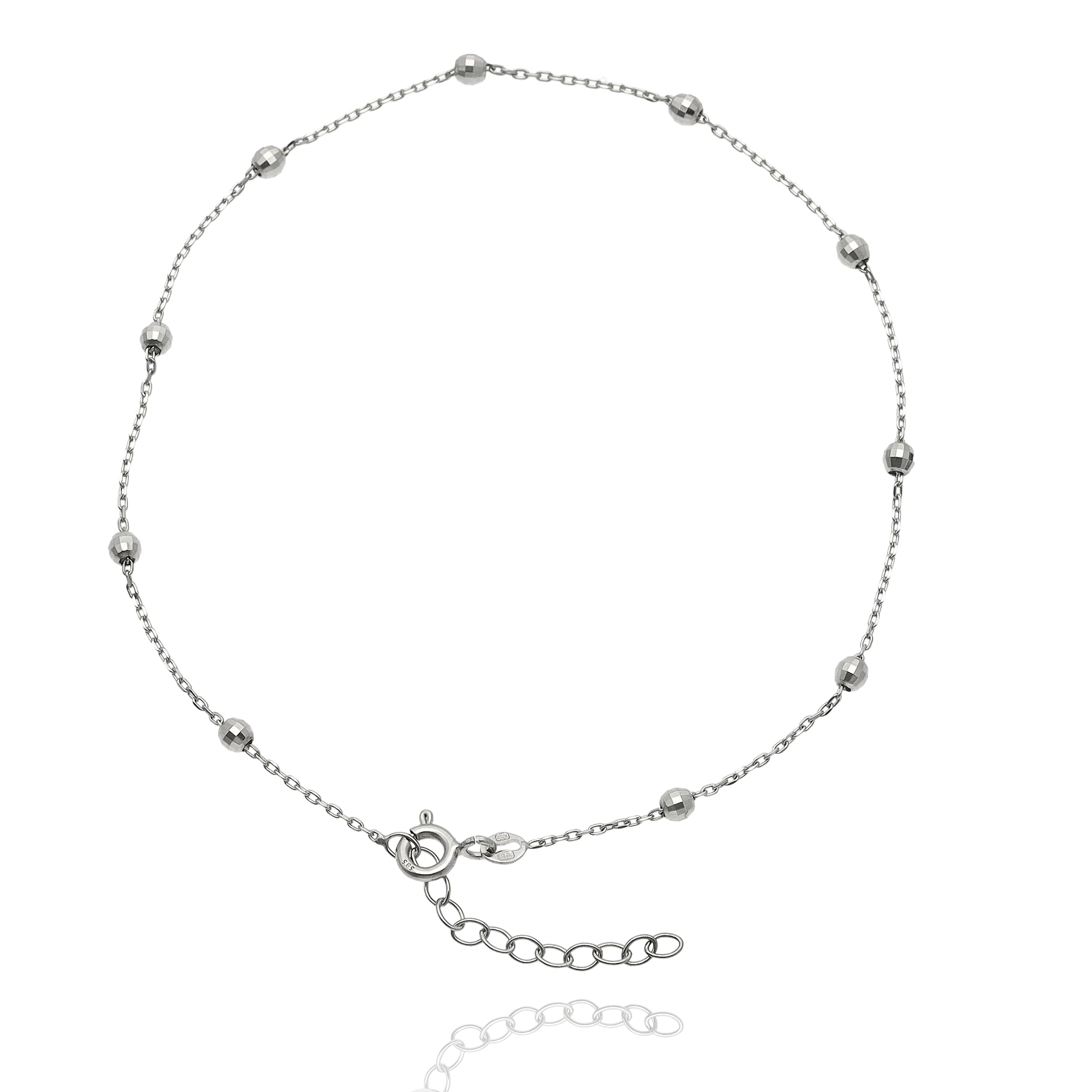 Fehér arany bokalánc 26 cm - 249-FA01-DIACAVF