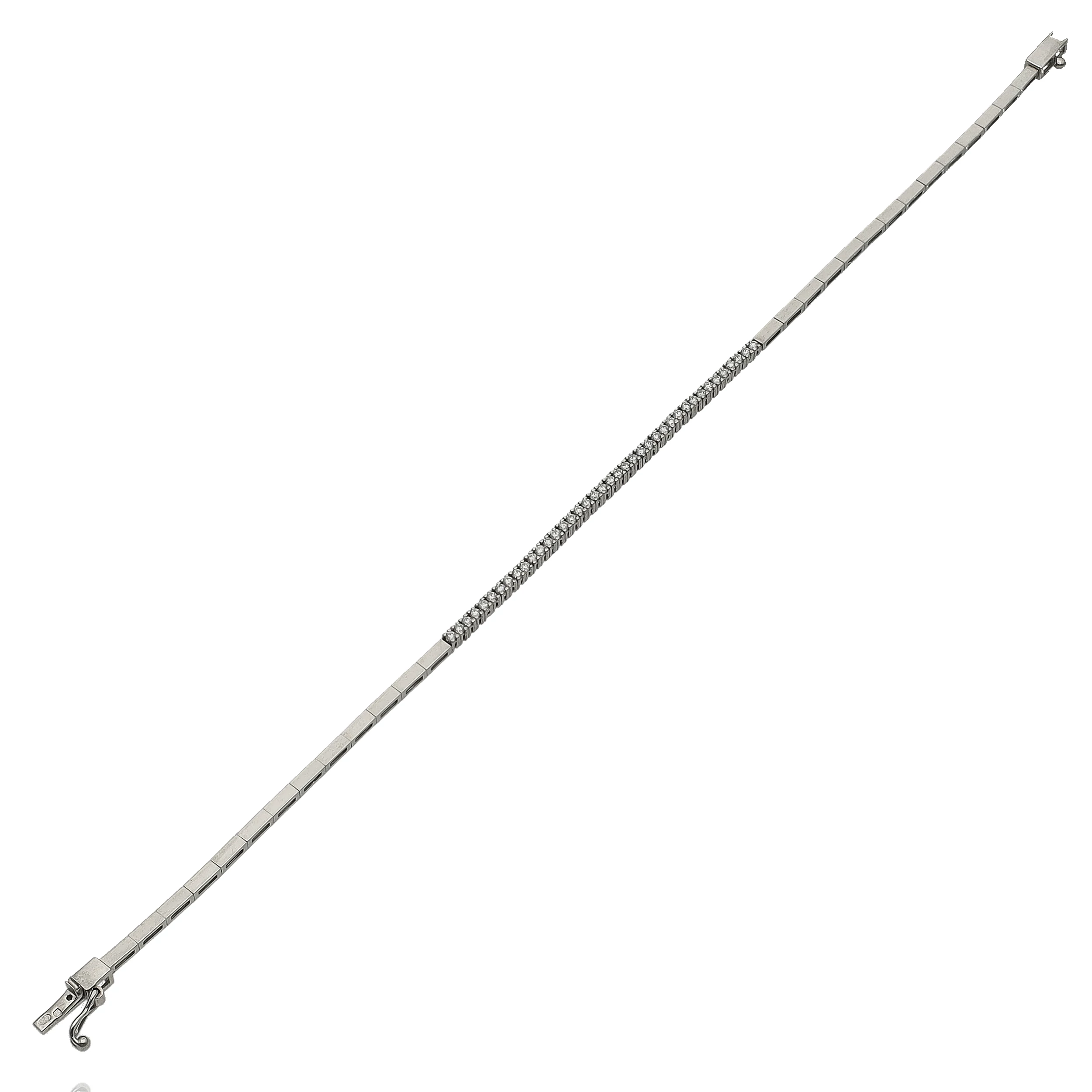 Fehér arany karkötő 18 cm - A1043