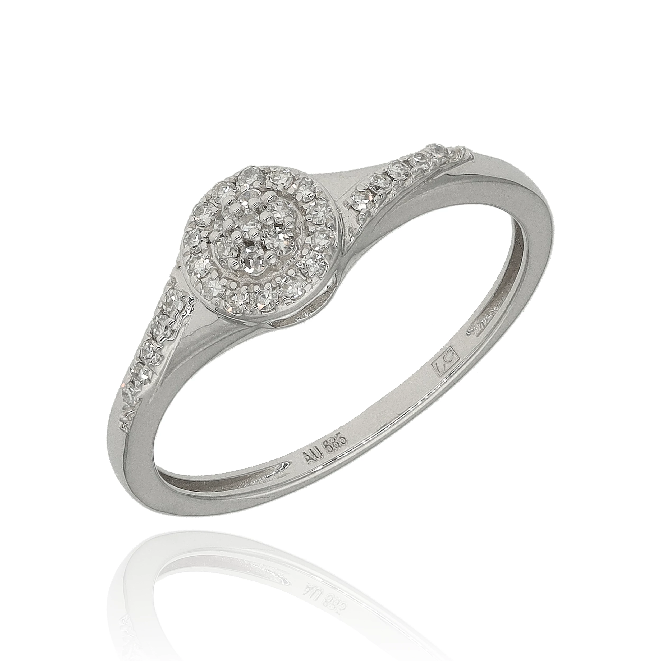 Fehér arany gyűrű 52-es méret - MR21660W12-52