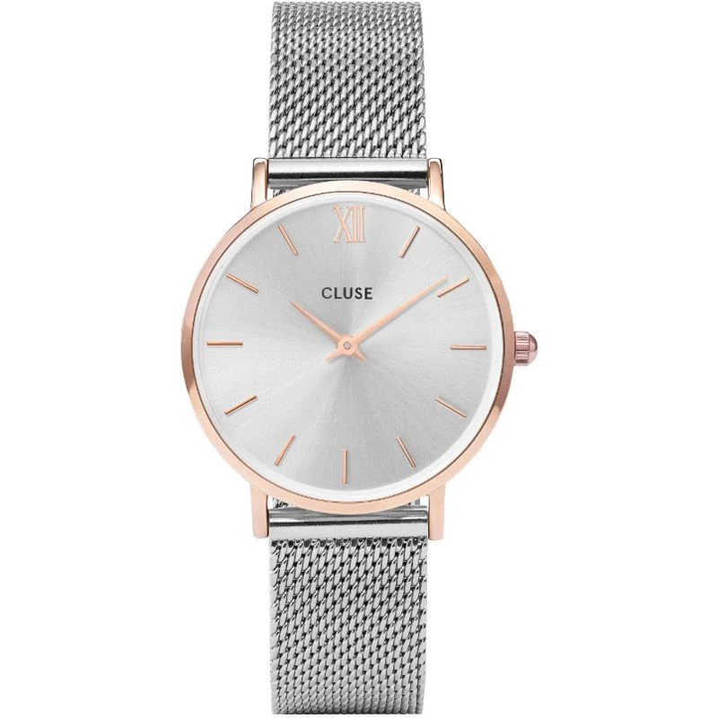 Cluse Minuit Mesh Rose Gold Silver női óra - CW0101203004