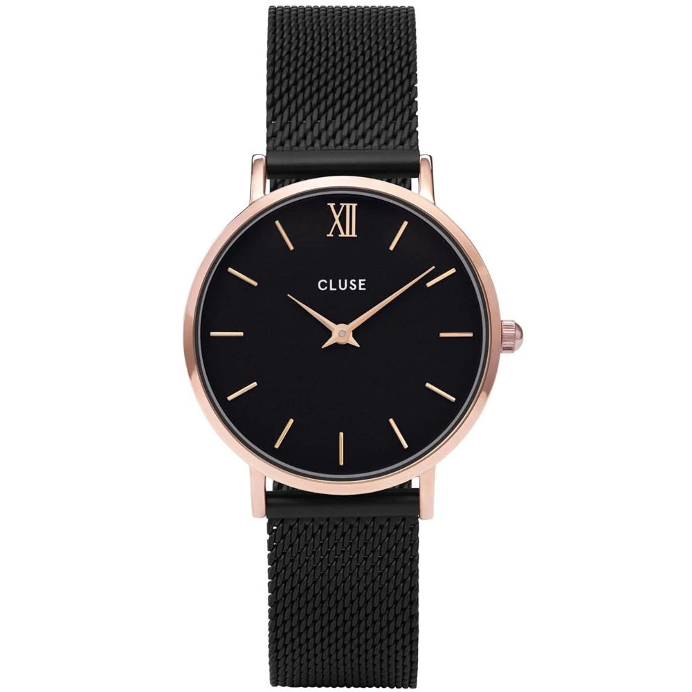 Cluse Minuit Mesh Rose Gold Black női óra - CW0101203024