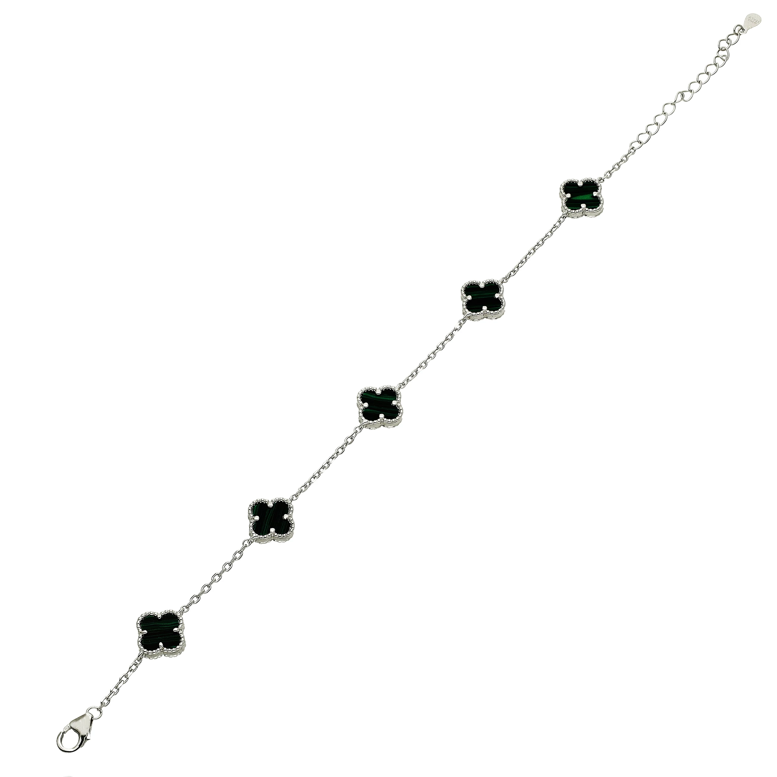 Ezüst lóhere karlánc 21 cm - 07221-10
