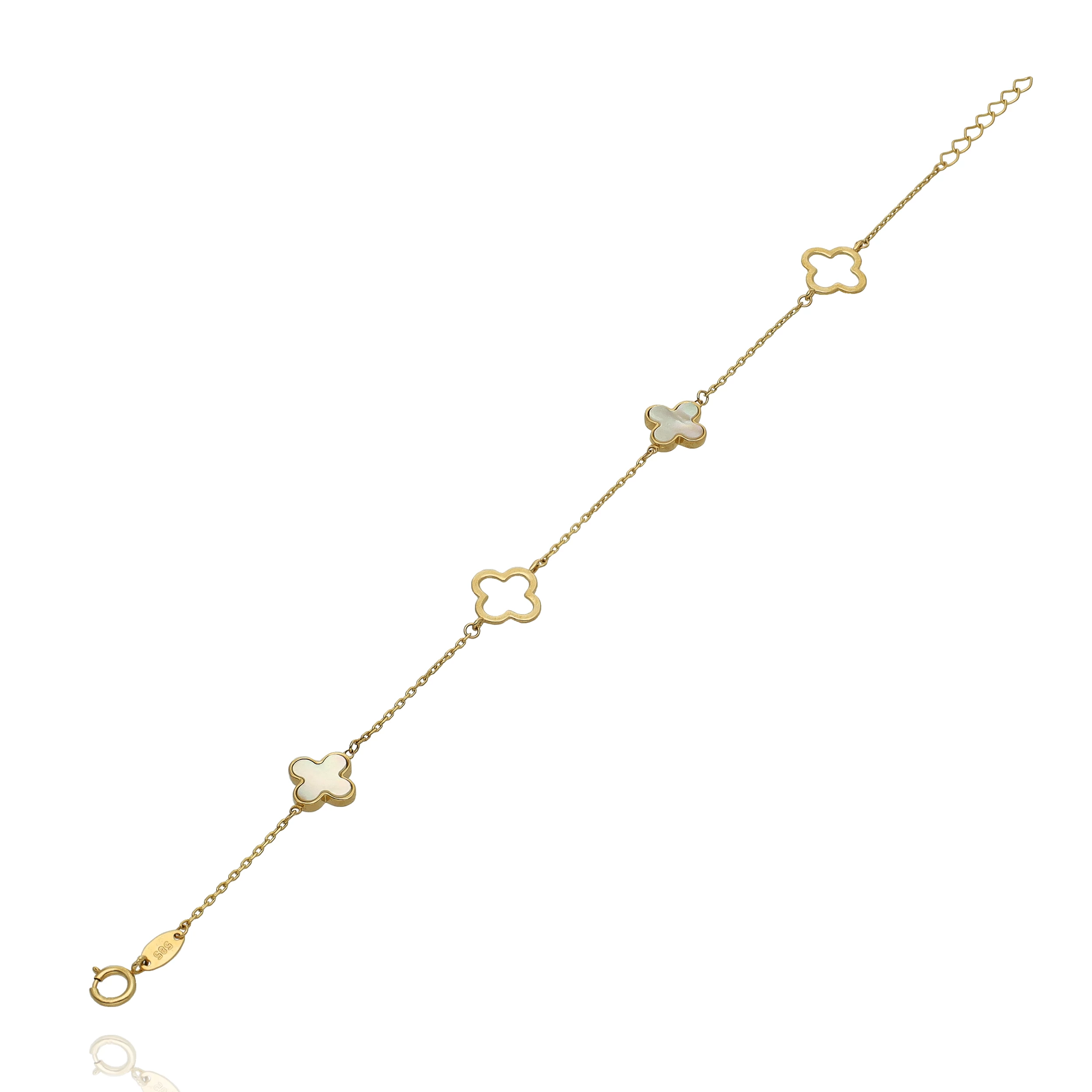 Arany lóhere karlánc 19 cm - KRXX4FOR6B0600-IV