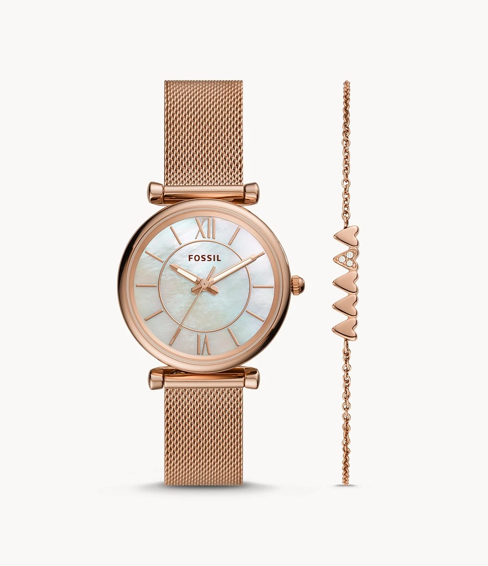 Fossil Carlie női óra szett - ES5058SET