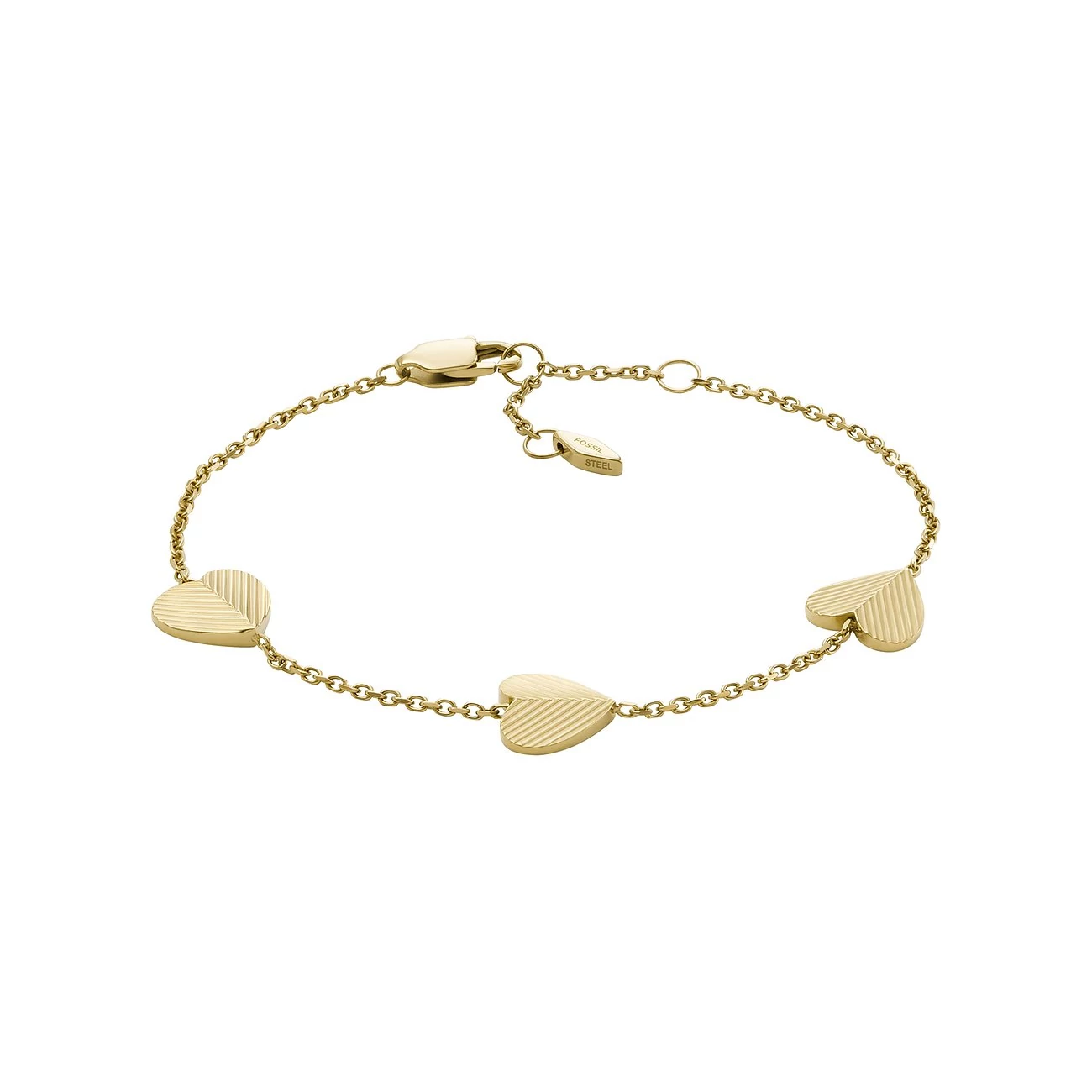 Fossil Harlow Linear Texture szív női karkötő - JF04653710