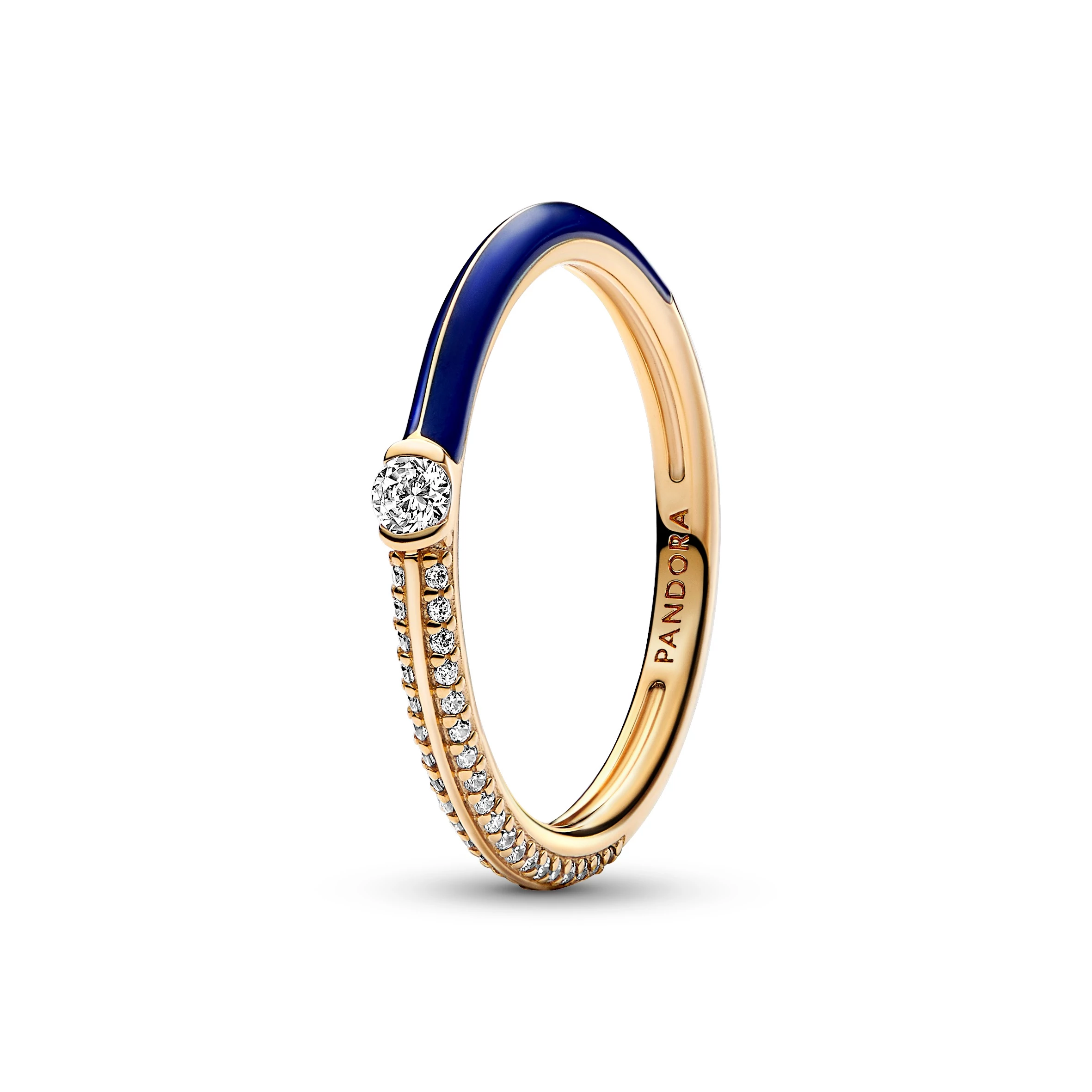 Pandora ME pavé és kék dupla gyűrű 58-as méret - 162528C01-58
