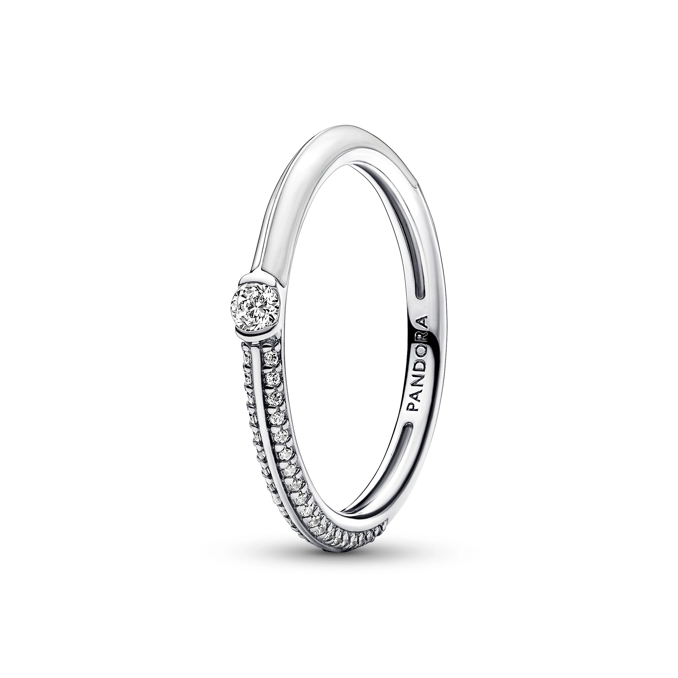 Pandora ME pavé és fehér dupla gyűrű 56-os méret - 192528C02-56