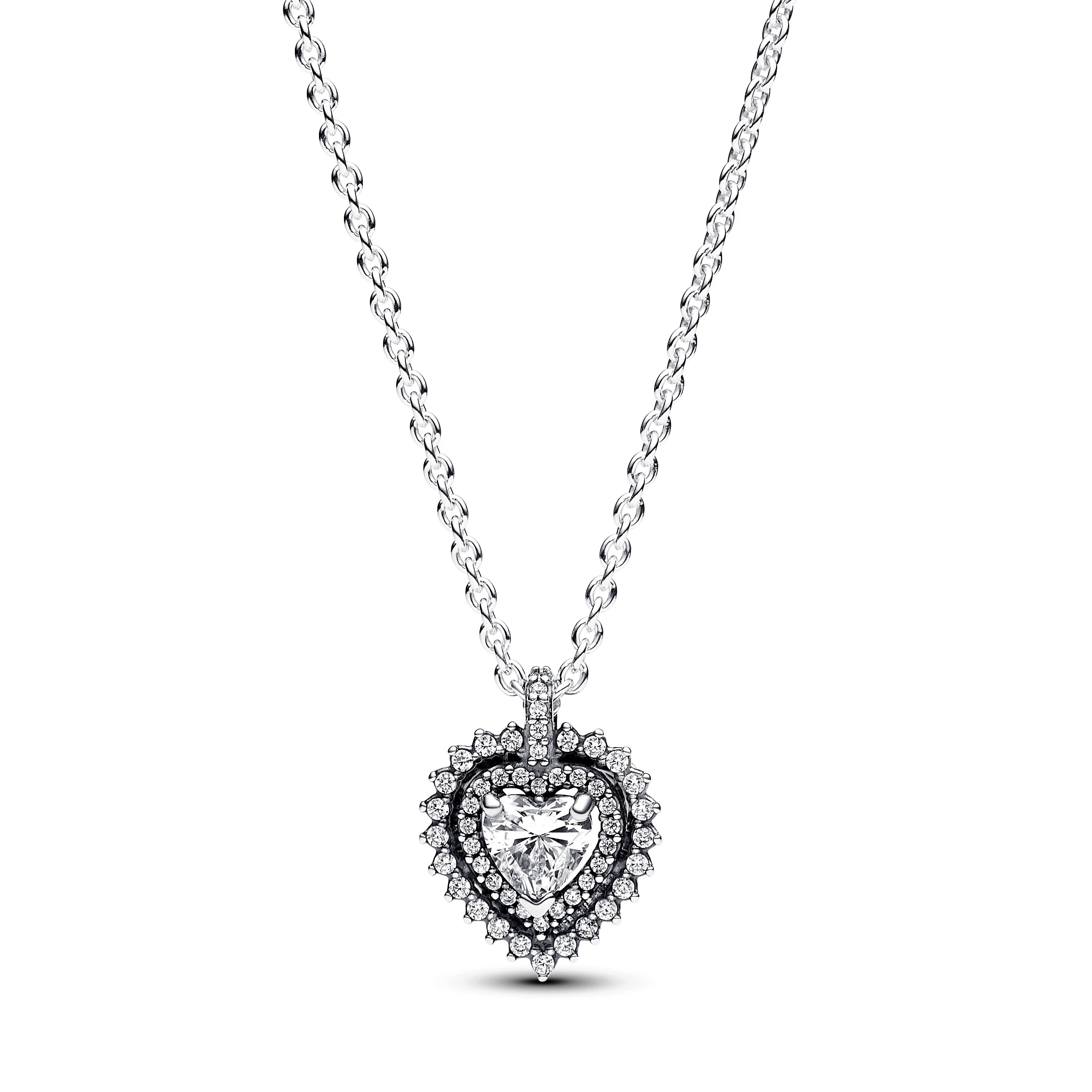 Pandora szikrázó szív nyaklánc 45 cm-es - 393099C01-45