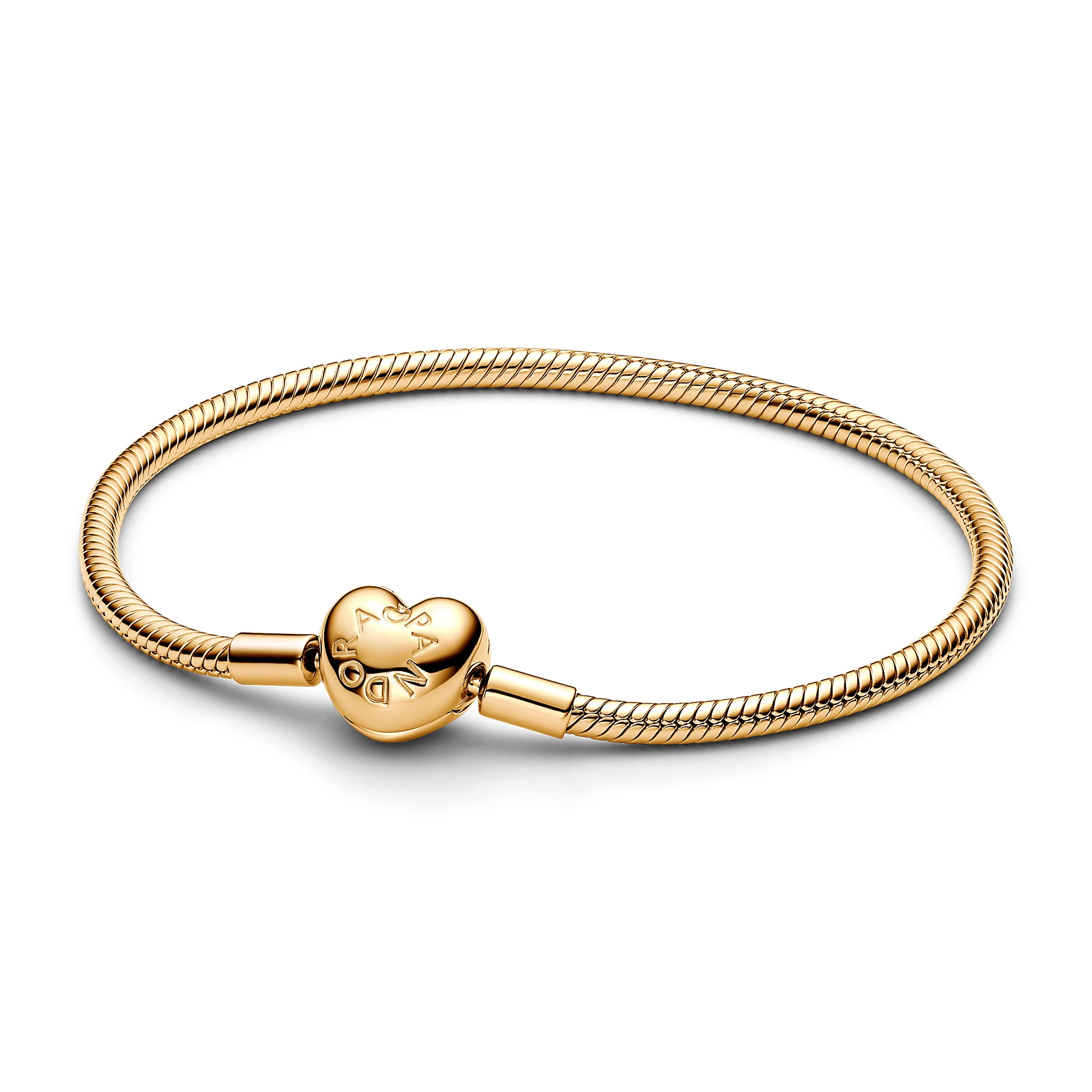 Pandora Szív csatos kígyólánc karkötő 18 cm - 563050C00-18