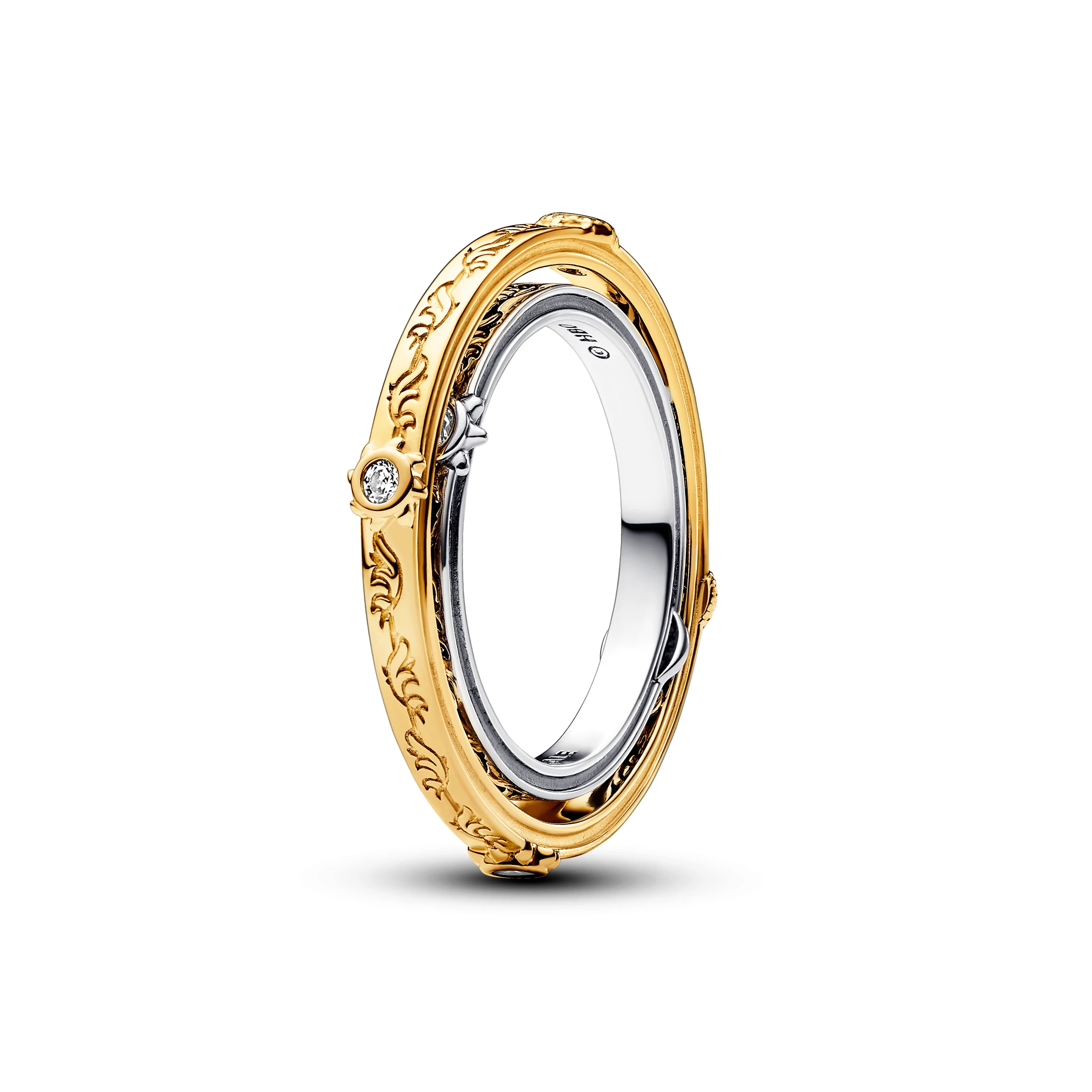 Pandora Trónok harca forgatható csillagóra ezüst és 14k aranyozott gyűrű 50-es méret - 163136C01-50