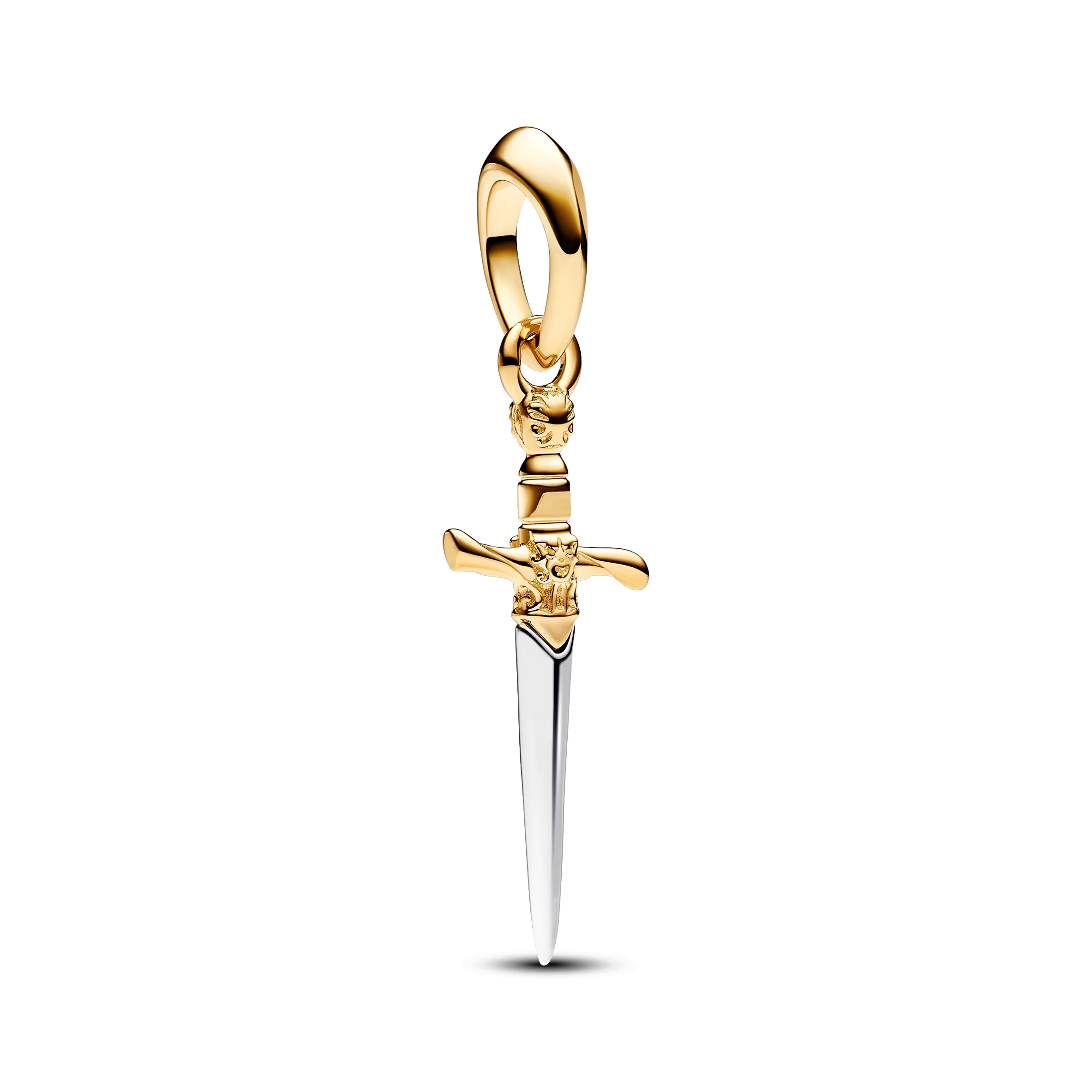 Pandora Trónok harca Arya kardja ezüst és 14k aranyozott függő charm - 763142C00