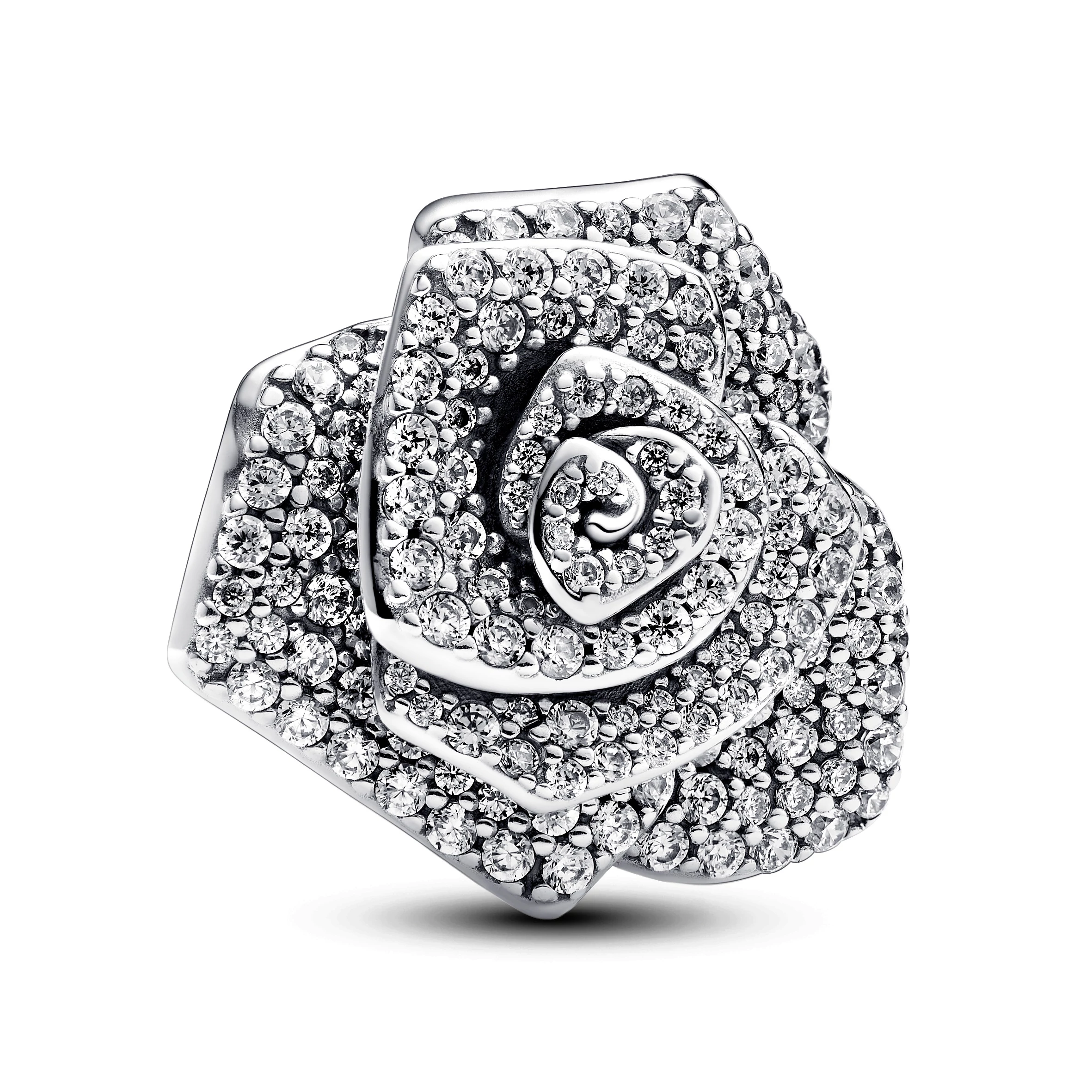 Pandora szikrázó virágzó rózsa túlméretezett charm- 793245C01