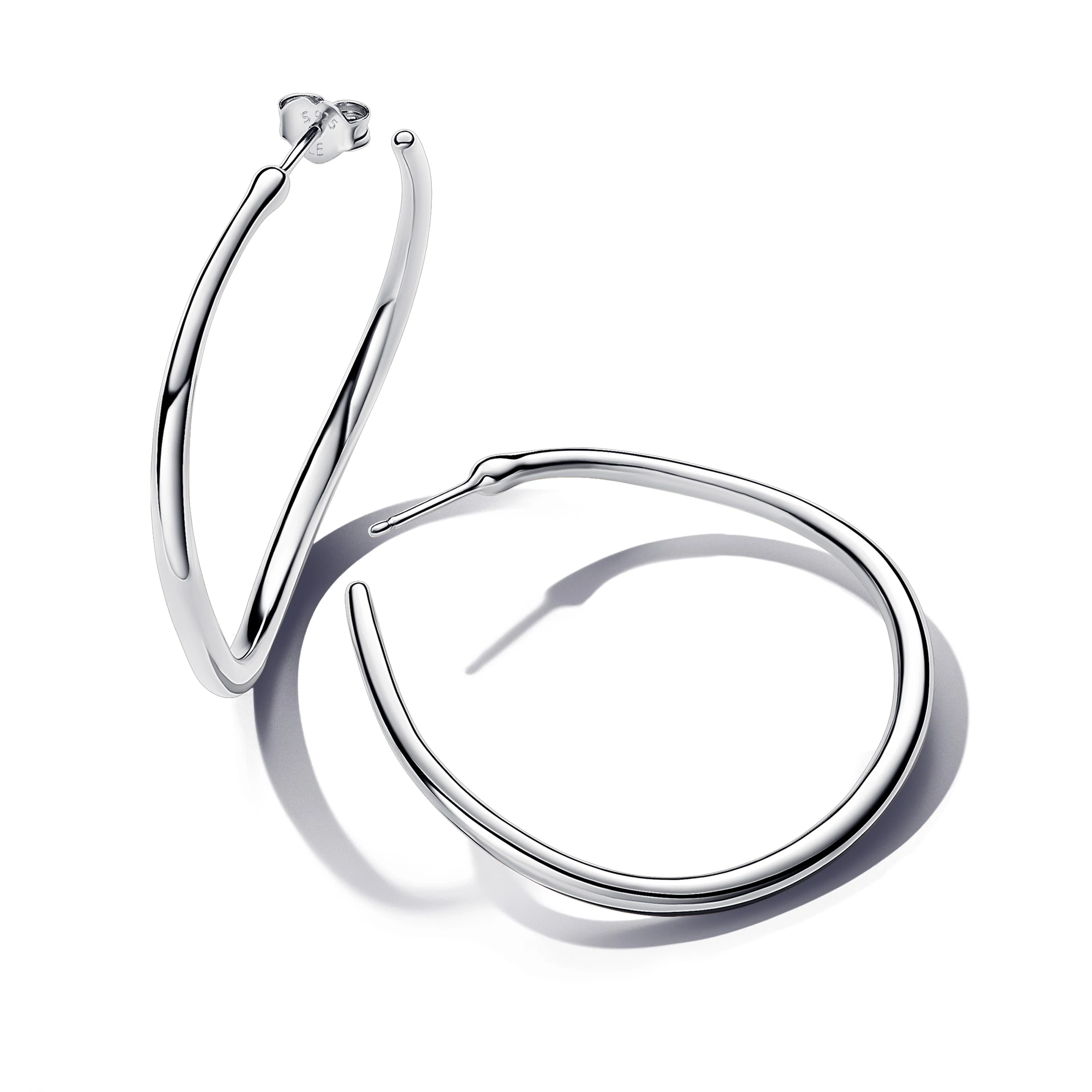 Pandora organikus formájú nyitott karika fülbevaló 42 mm - 293299C00