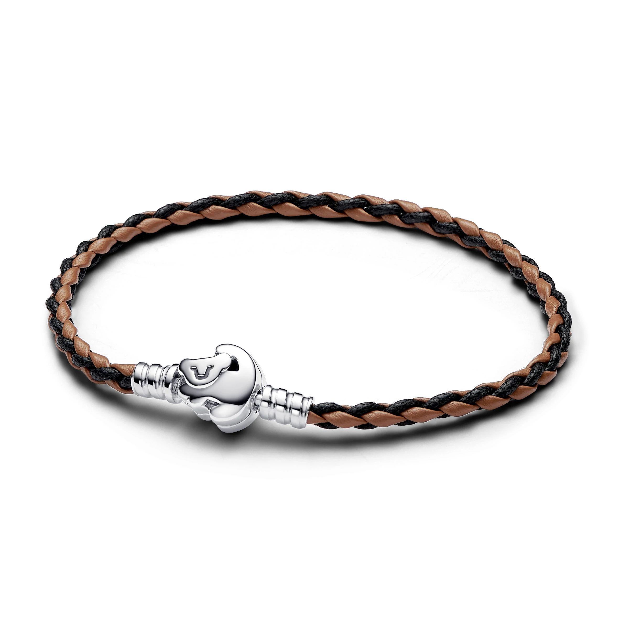 Pandora Disney Az oroszlánkirály barna és fekete bőr karkötő 17,5 cm - 593361C01-S1