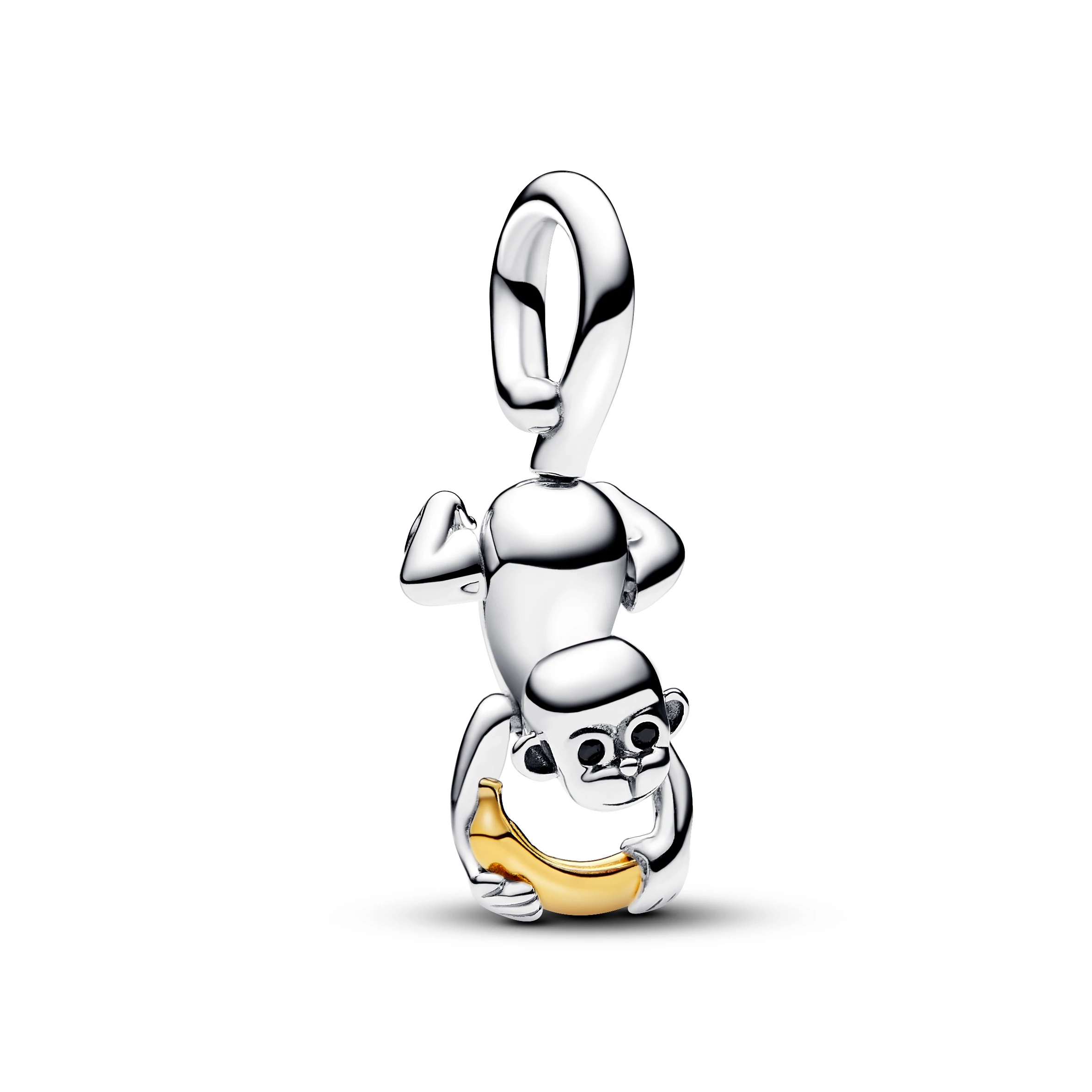 Pandora 14k aranyozott mozgatható majom függő charm - 763343C01