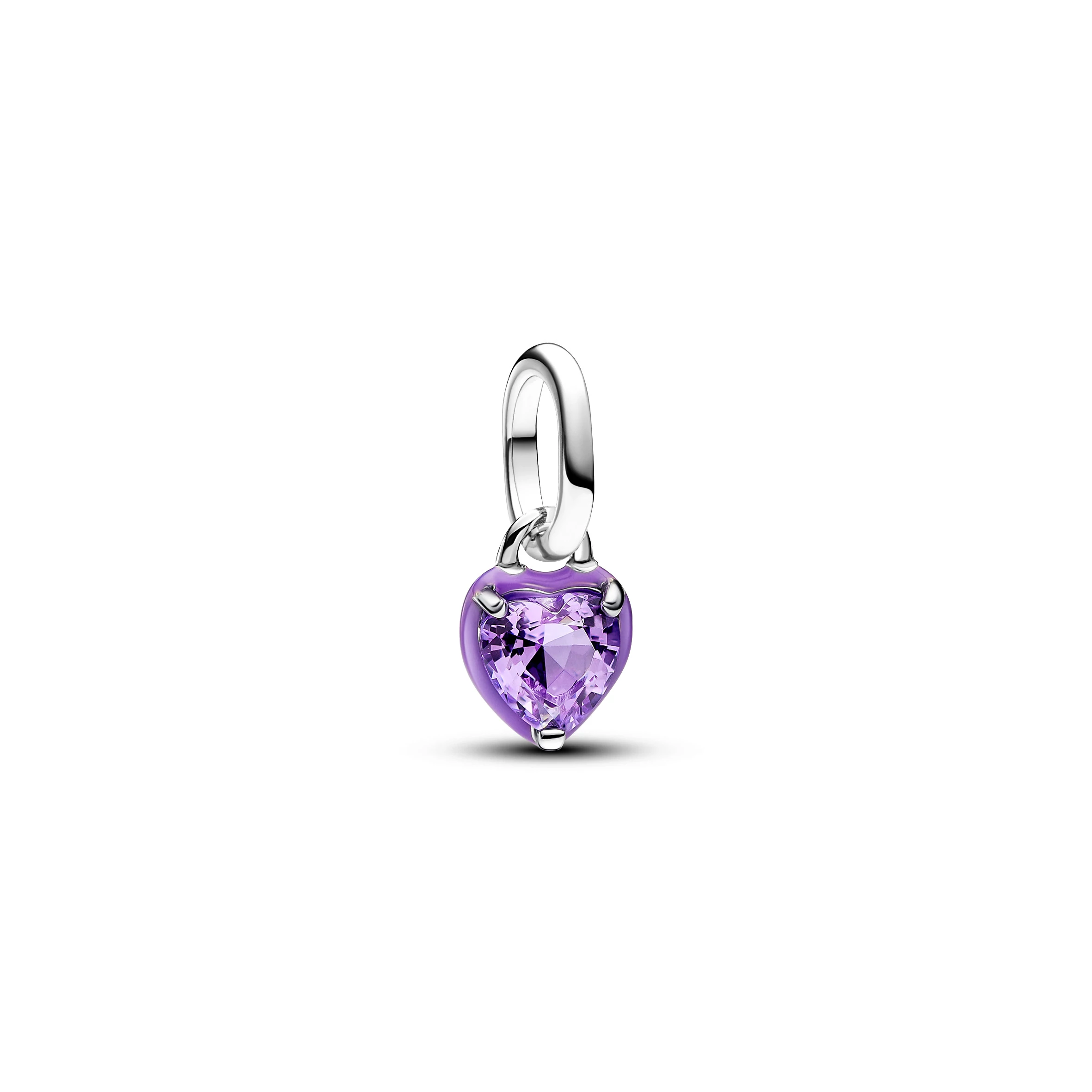 Pandora Me lila kristály szív mini függő charm - 793042C04