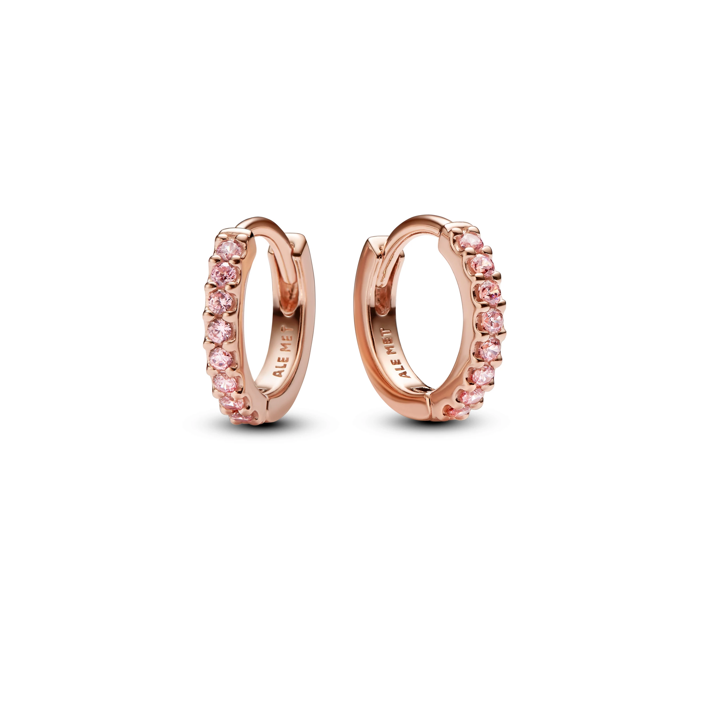 Pandora 14k rózsaaranyozott karika fülbevaló - 283015C01