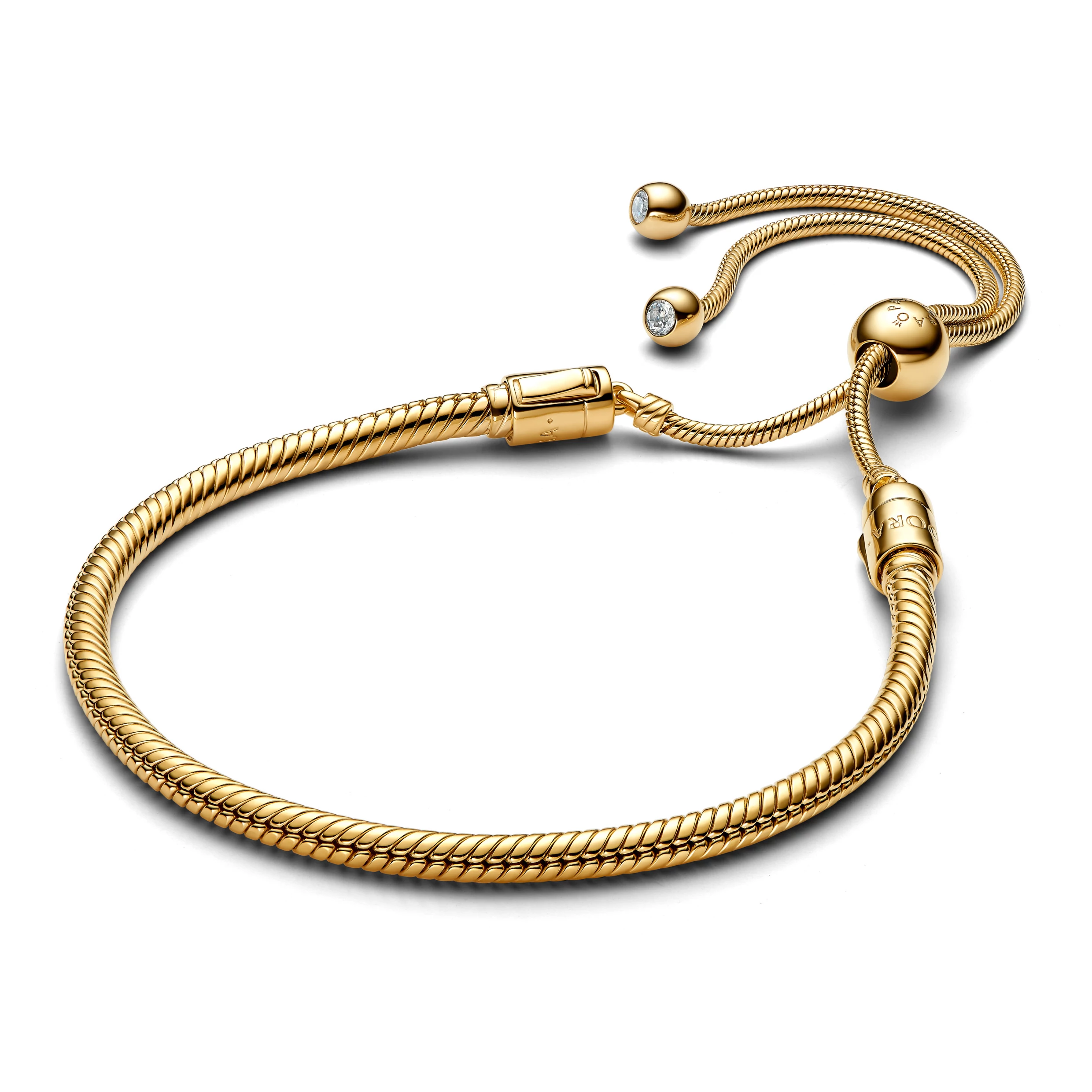 Pandora 14k aranyozott kígyólánc karkötő 28 cm - 563580C01-2