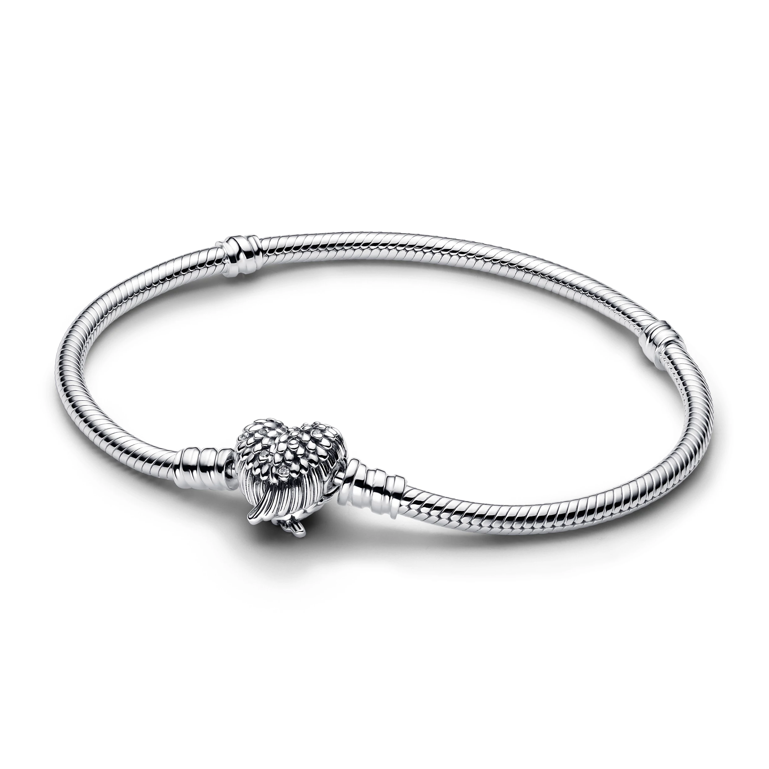 Pandora Szívek szárnyán kapcsos kígyólánc karkötő 16 cm - 593680C01-16