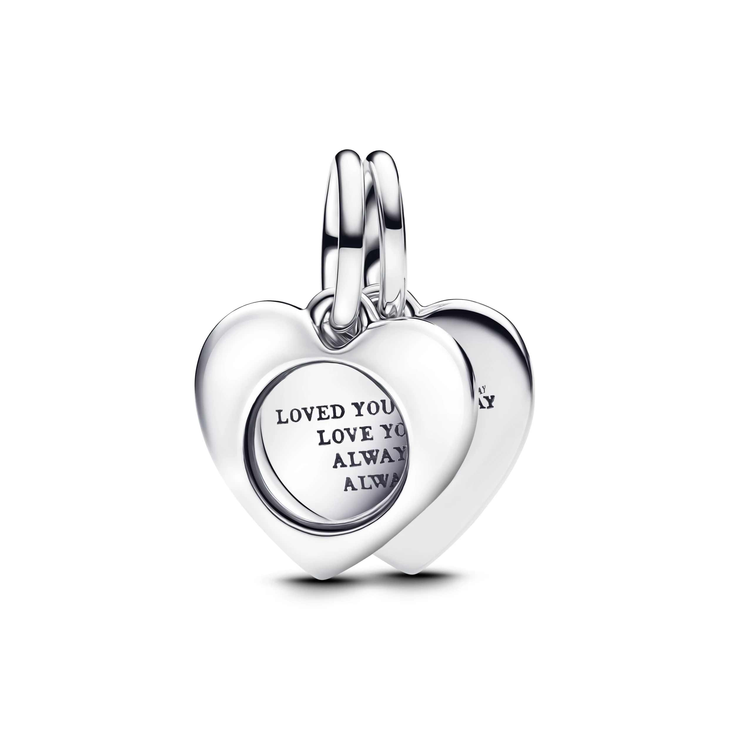 Pandora Gravírozható szív nagyító dupla függő charm - 793671C00