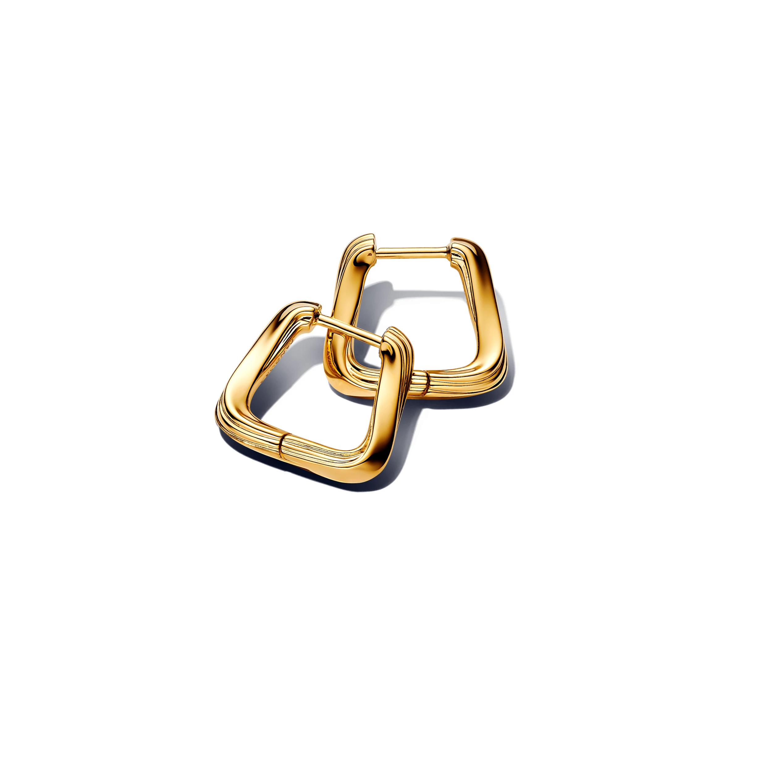 Pandora 14K aranyozott Csavart háromszög kis karika fülbevaló - 263875C00