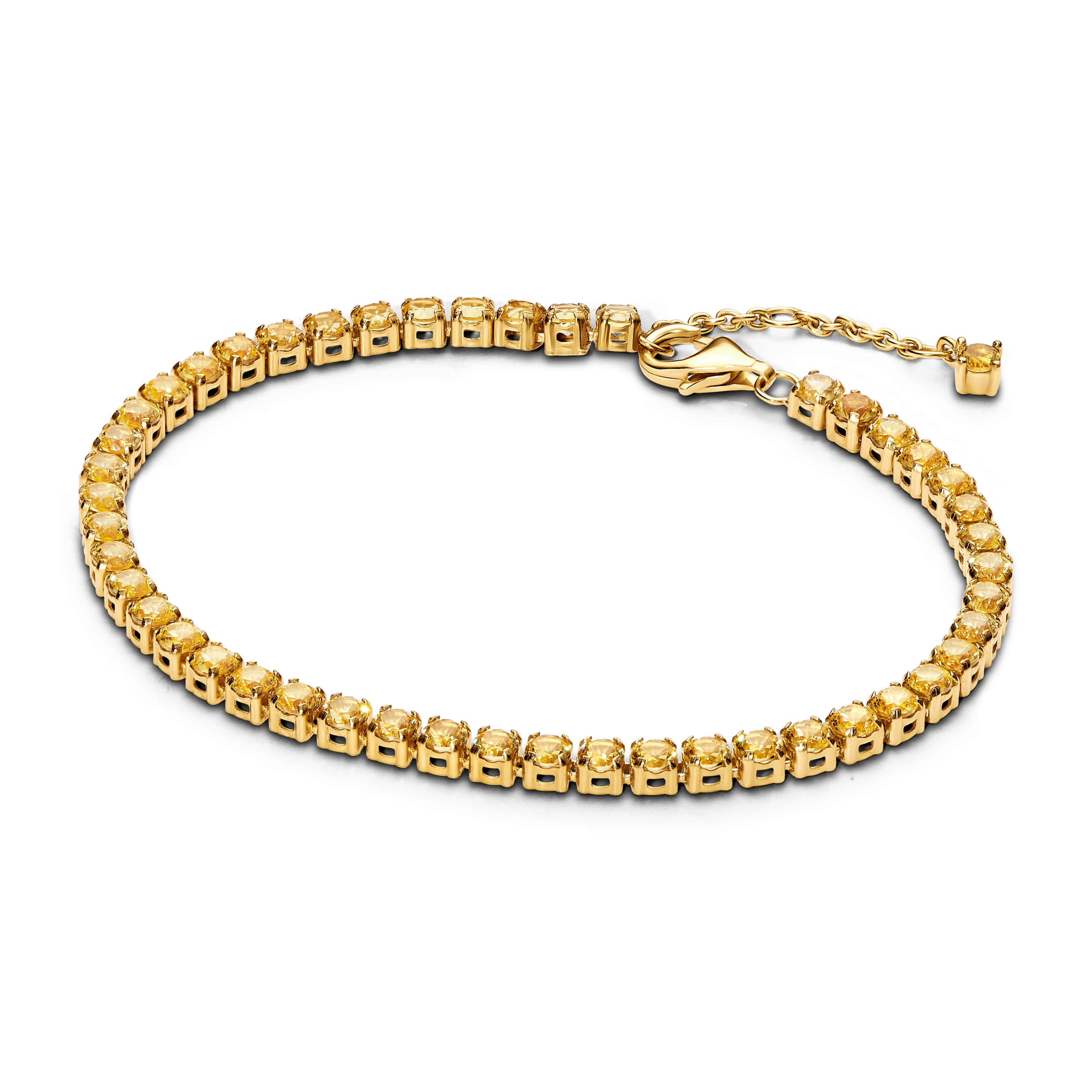 Pandora 14K aranyozott szikrázó sárga tenisz karkötő 16 cm - 561469C03-16