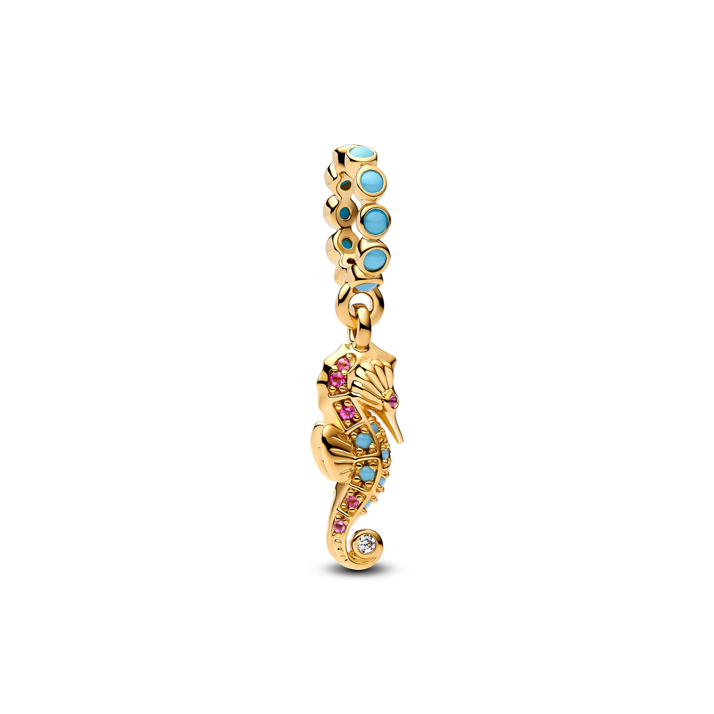 Pandora 14K aranyozott tengeri csikó függő charm - 763895C01