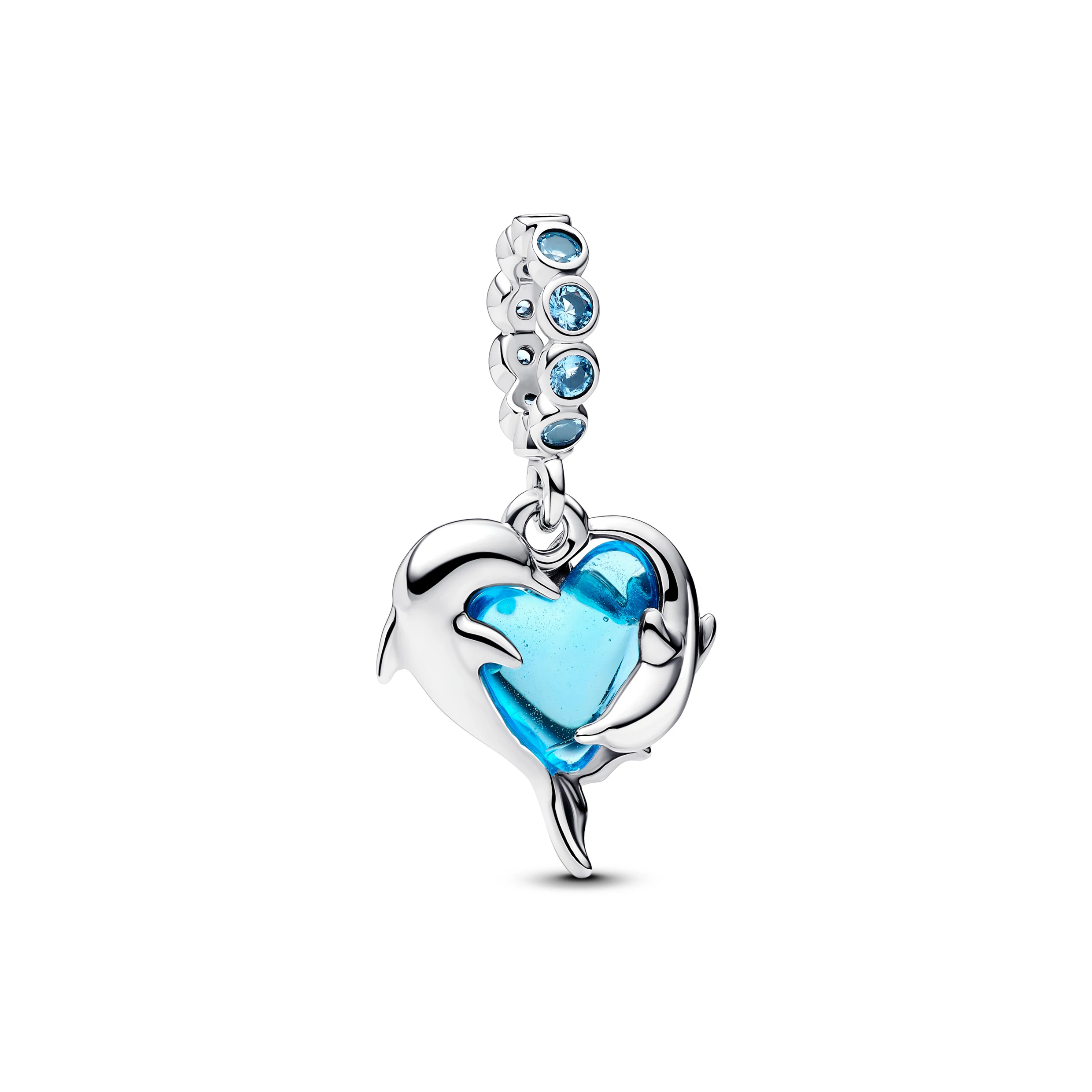Pandora kék muranói üveg delfinek függő charm - 793924C01