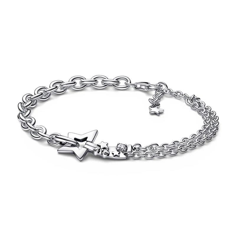 Pandora Hullócsillag Dupla Láncos karkötő 16 cm - 592409C01-16