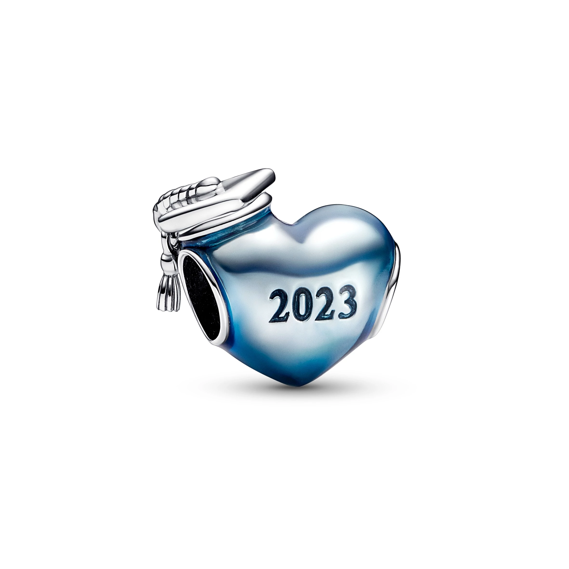 Pandora Kék 2023-as ballagási vagy diplomaosztó szív charm - 792590C01