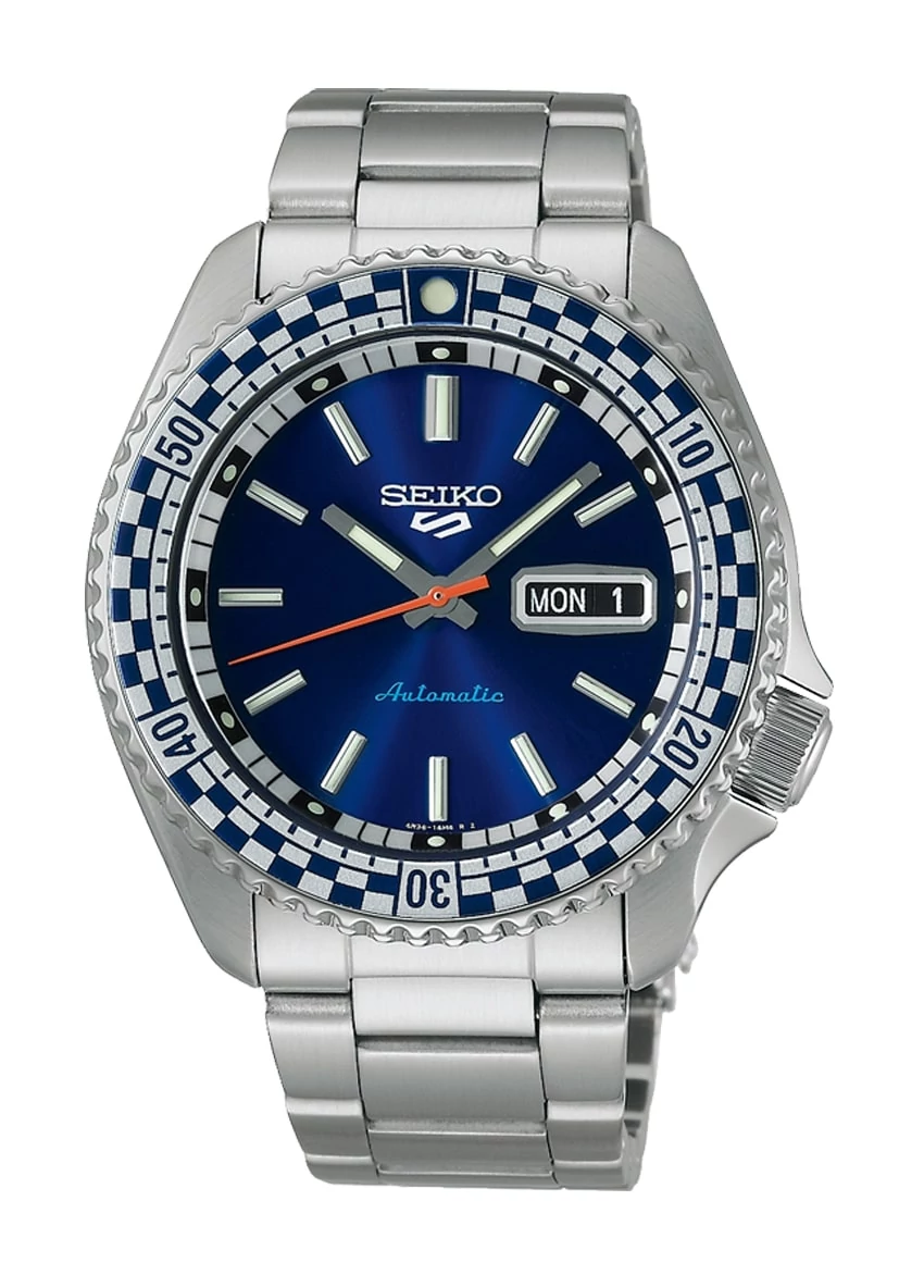 Seiko 5 Sports Petrol Blue Checker Flag Special Edition Automatic férfi óra - SRPK65K1_3I