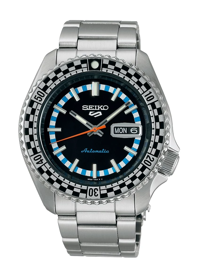 Seiko 5 Sports Black & White Checker Flag Special Edition Automatic férfi óra - SRPK67K1_3I