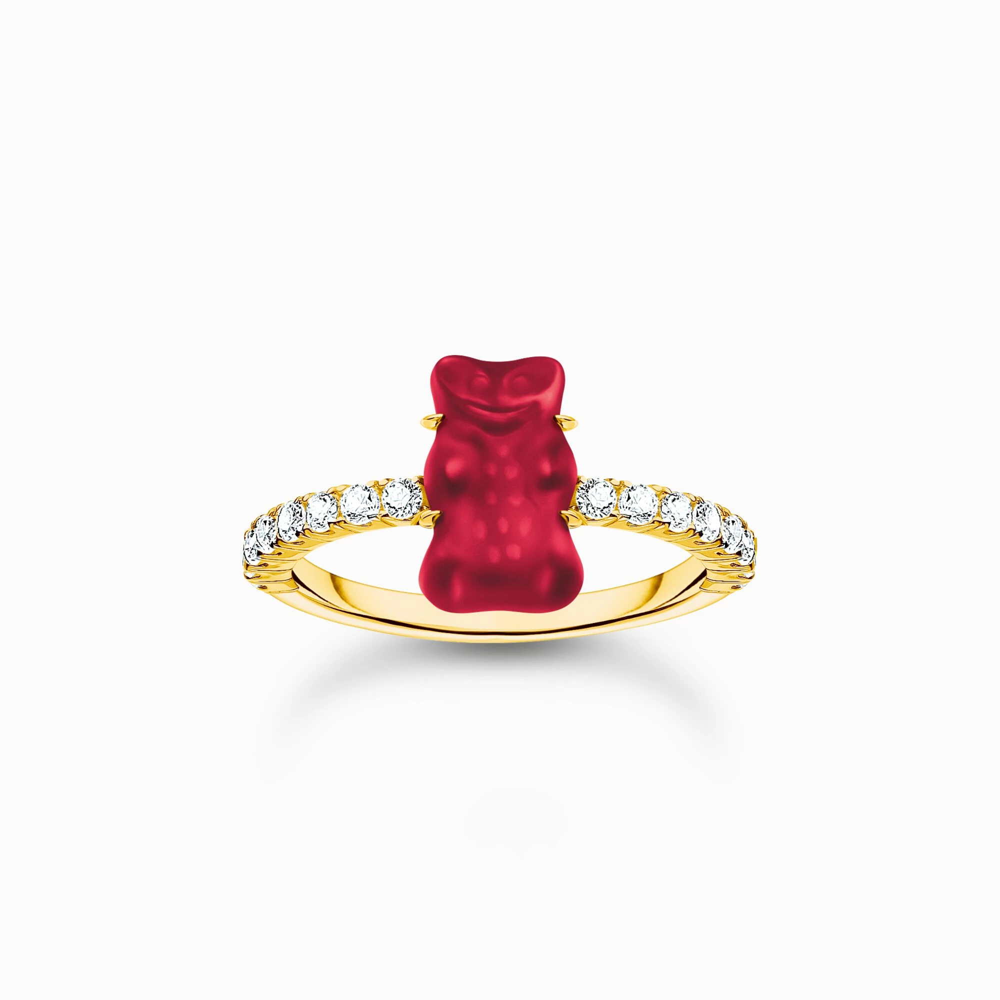 Thomas Sabo x Haribo piros gumimaci kristályüveg gyűrű 54-es méret - TR2459-414-10-54