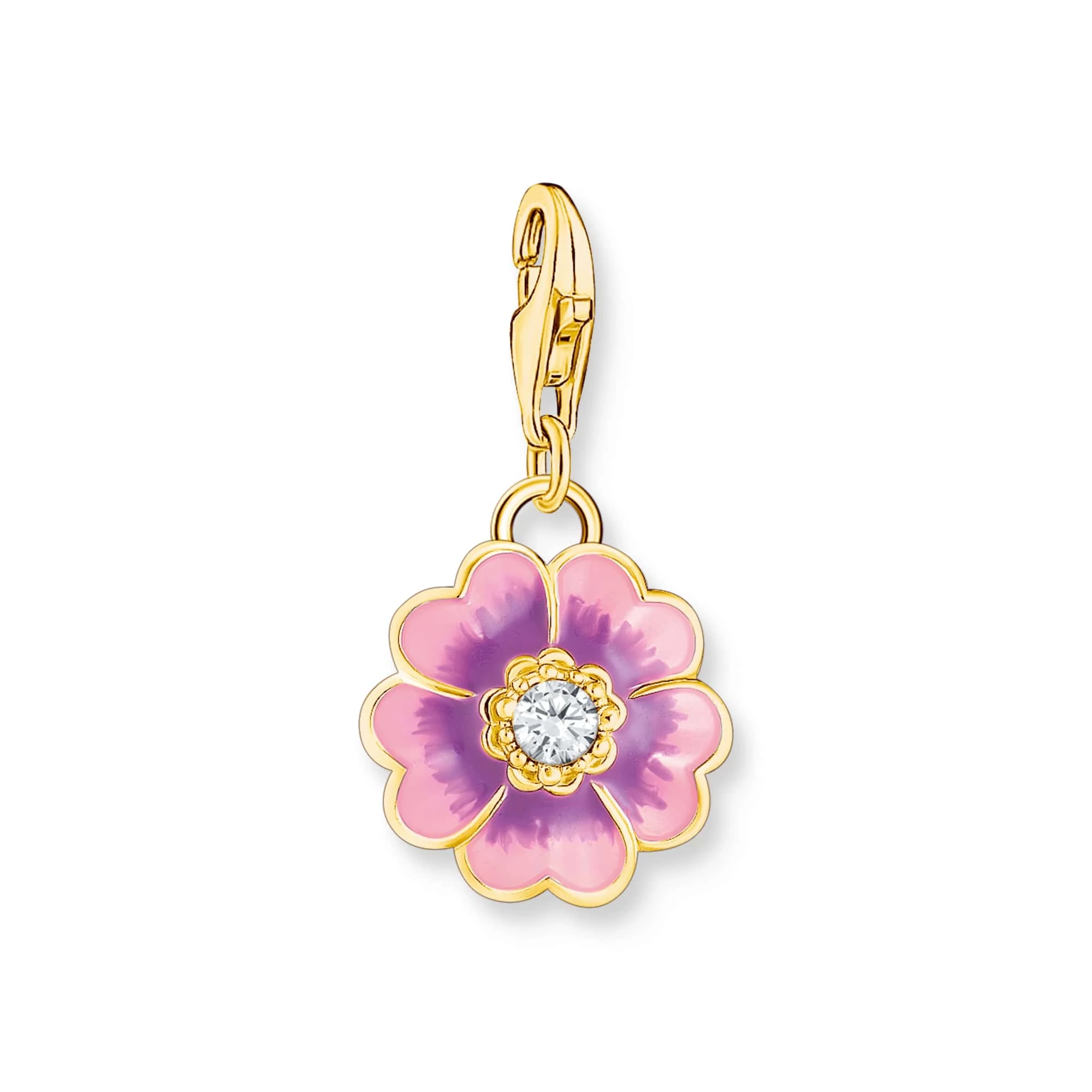 Thomas Sabo Charm Club aranyozott rózsaszín virág charm - 2208-565-7