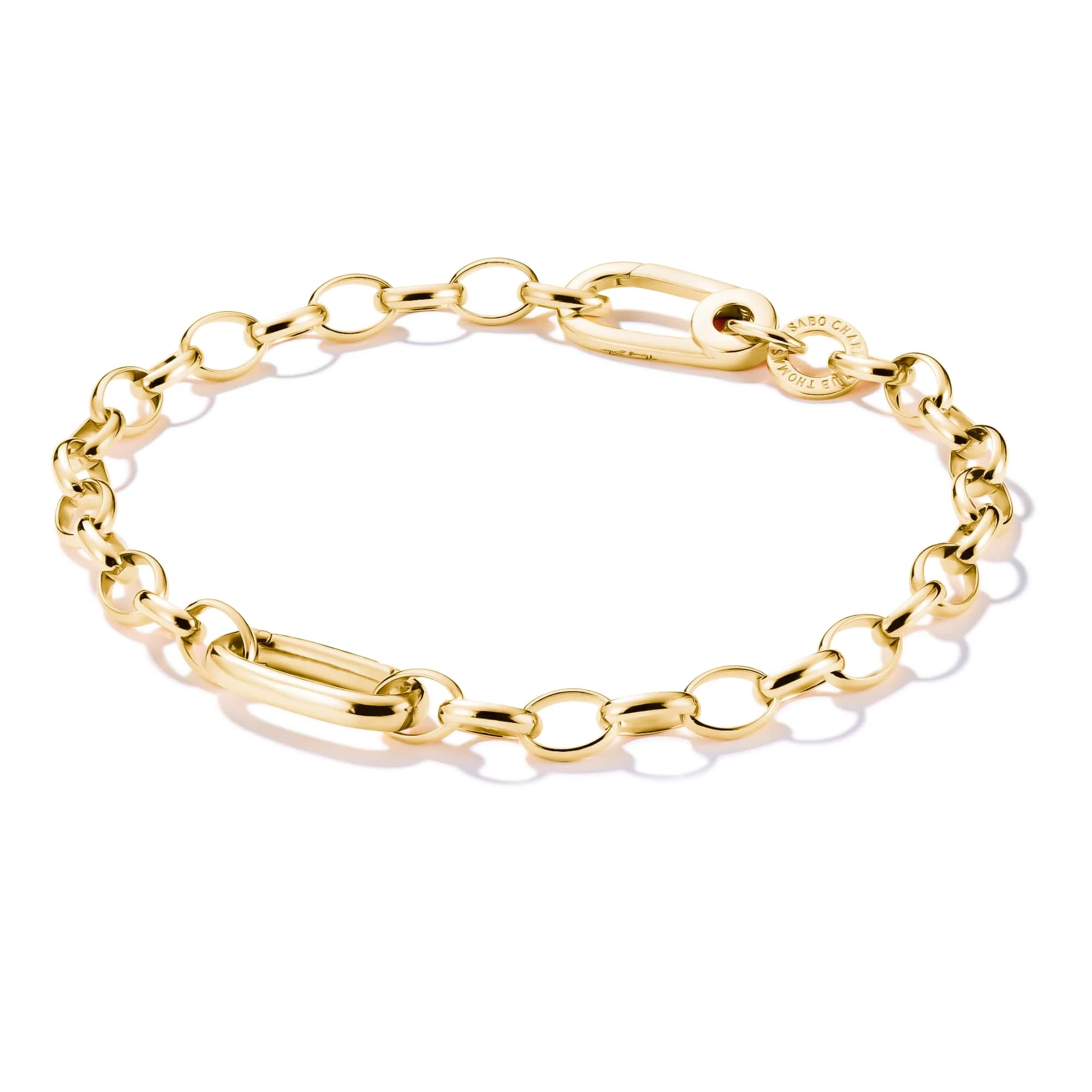 Thomas Sabo Charm Club Connect aranyozott karkötő 17 cm - C1202-413-39-L17