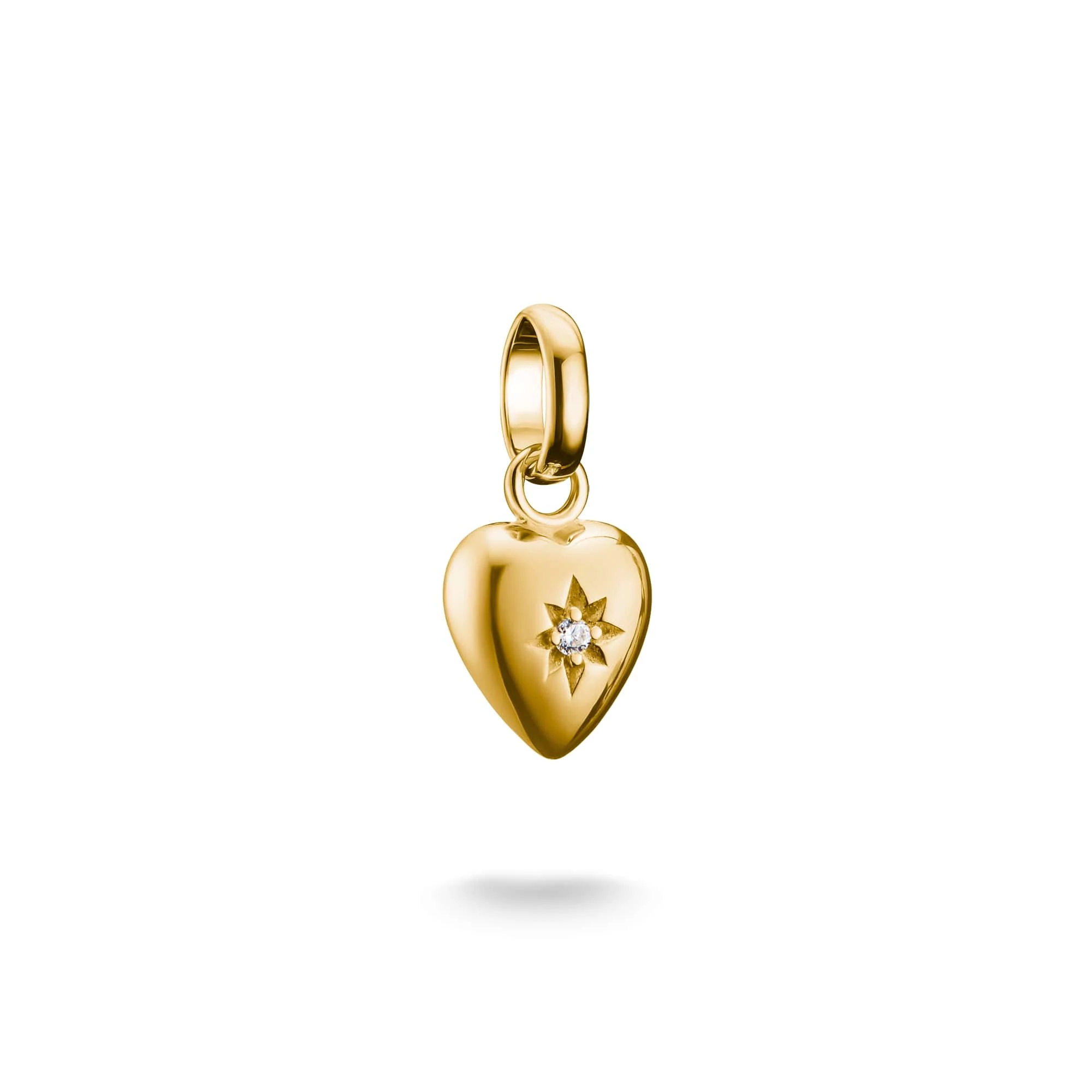 Thomas Sabo Charm Club Connect aranyozott szív csillaggal charm medál - CC1234-414-14