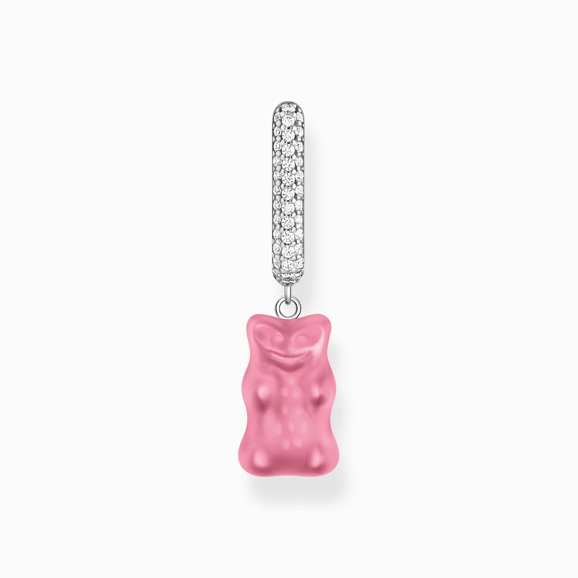 Thomas Sabo x Haribo rózsaszín gumimaci kristályüveg fél pár fülbevaló - CR727-052-9