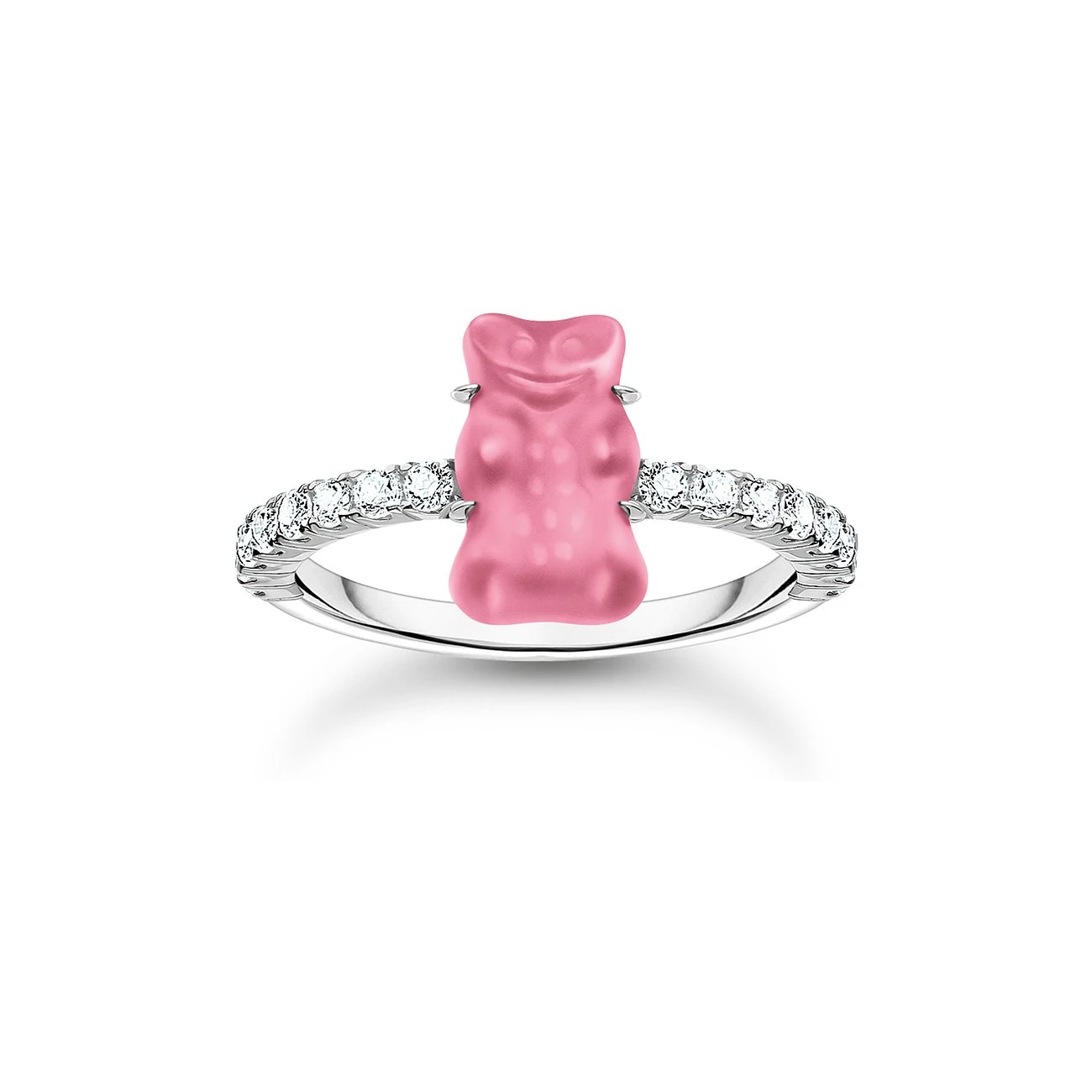 Thomas Sabo x Haribo rózsaszín gumimaci kristályüveg gyűrű 52-es méret - TR2459-052-9-52