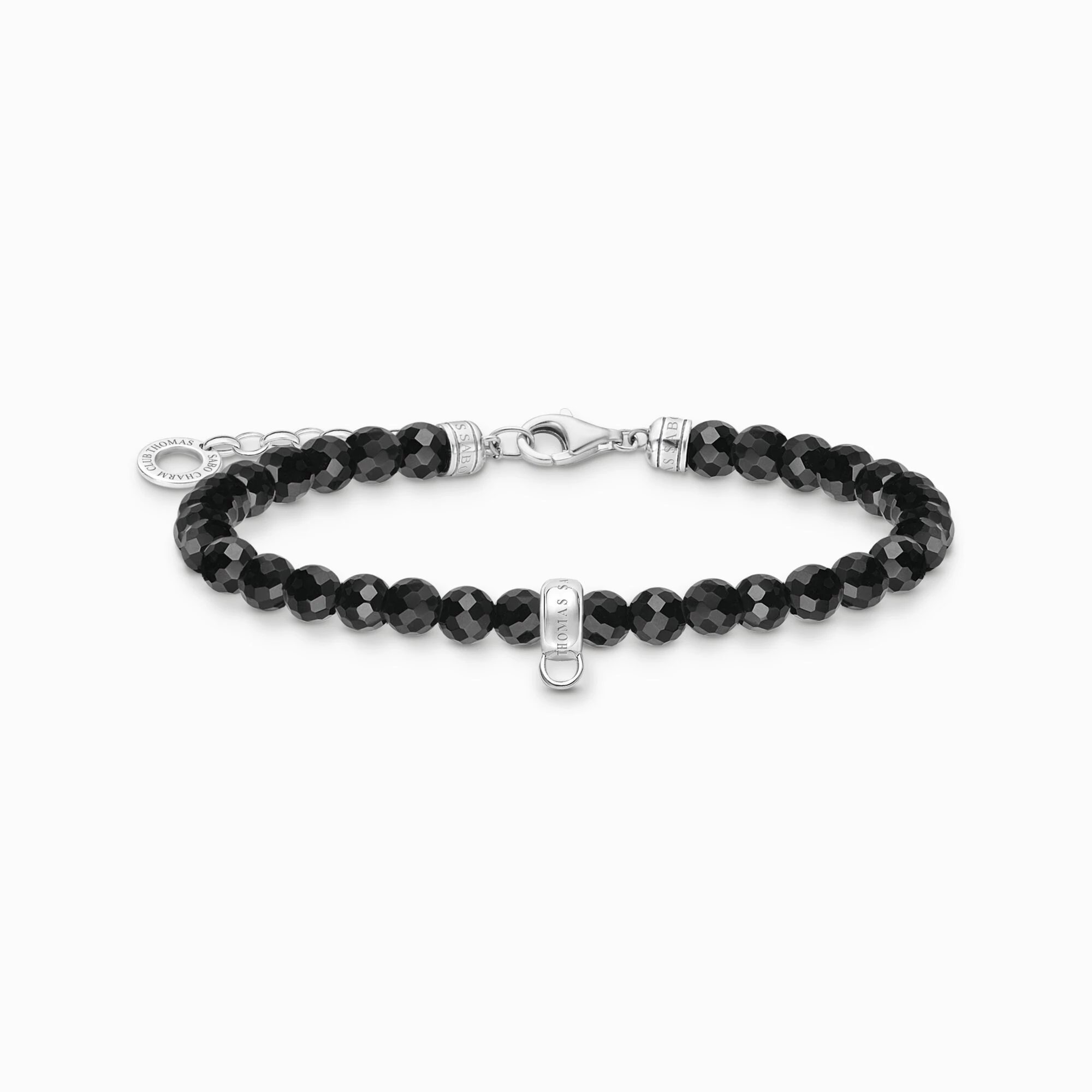Thomas Sabo Charming Collection fekete ónix gyöngyökkel karkötő 19 cm - A2097-130-11-L19