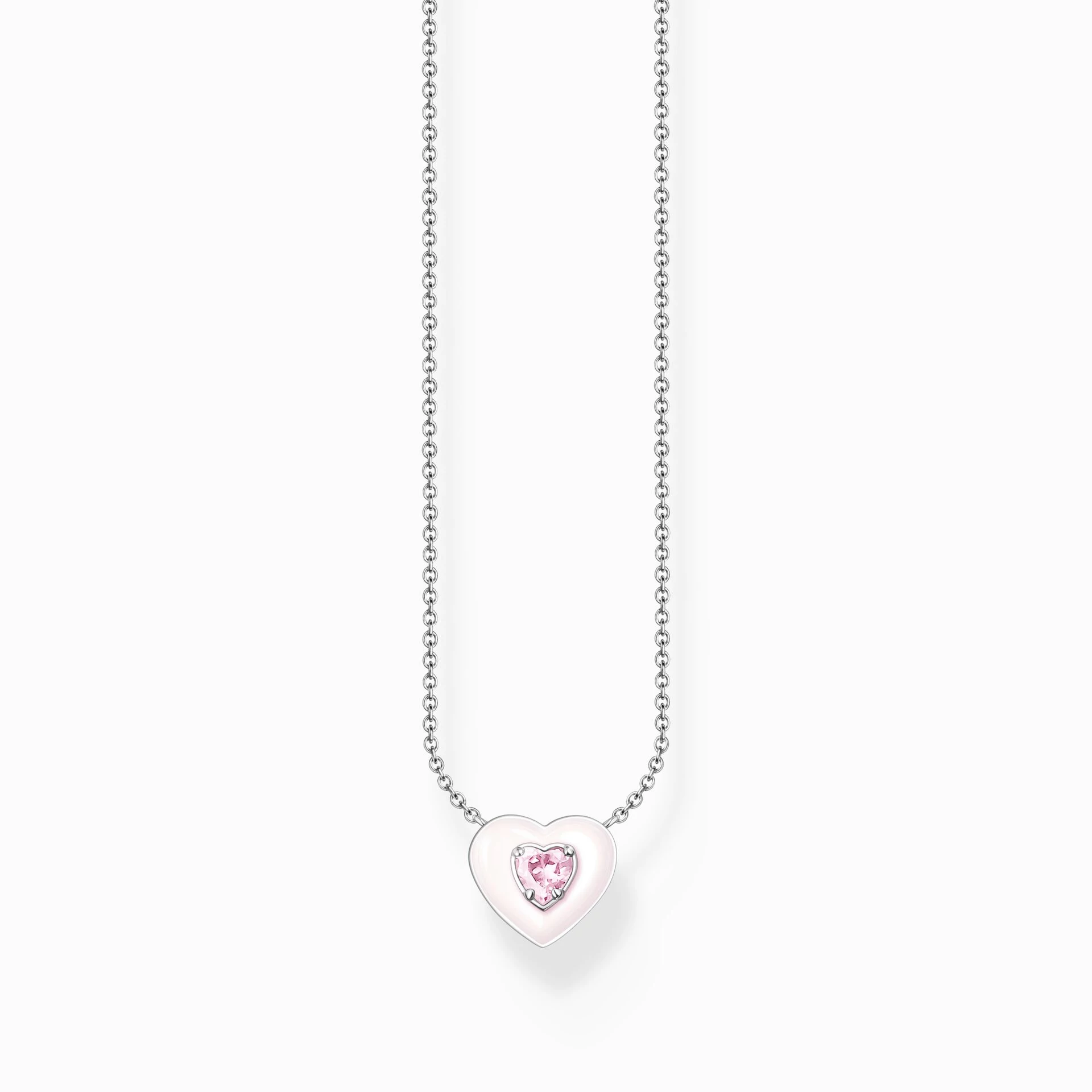 Thomas Sabo Charming Collection szív rózsaszín kövekkel nyaklánc - KE2184-041-9-L45